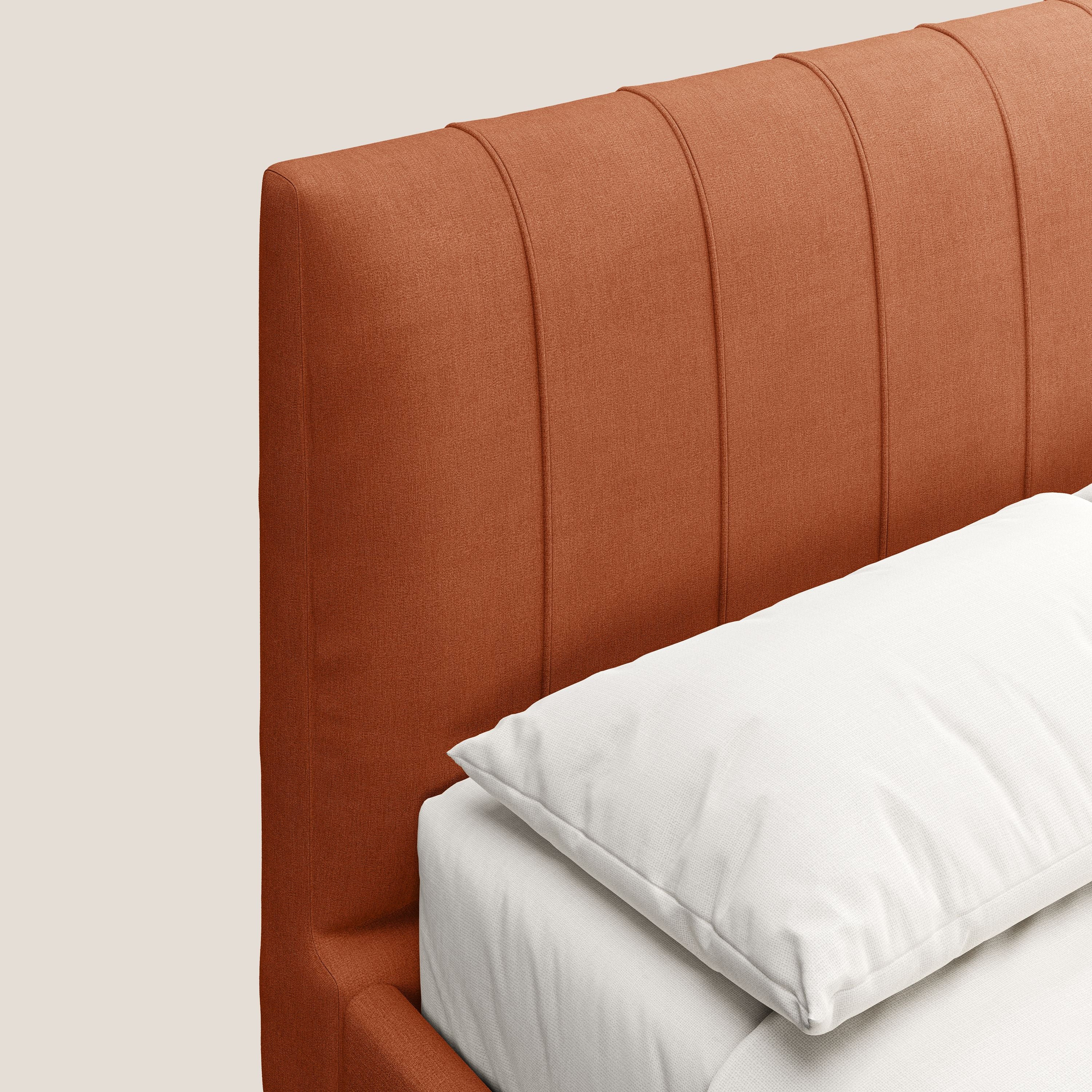 Calliope lit rembourré aux pieds hauts complètement déhoussable en tissu détachable T17 orange - Image 5