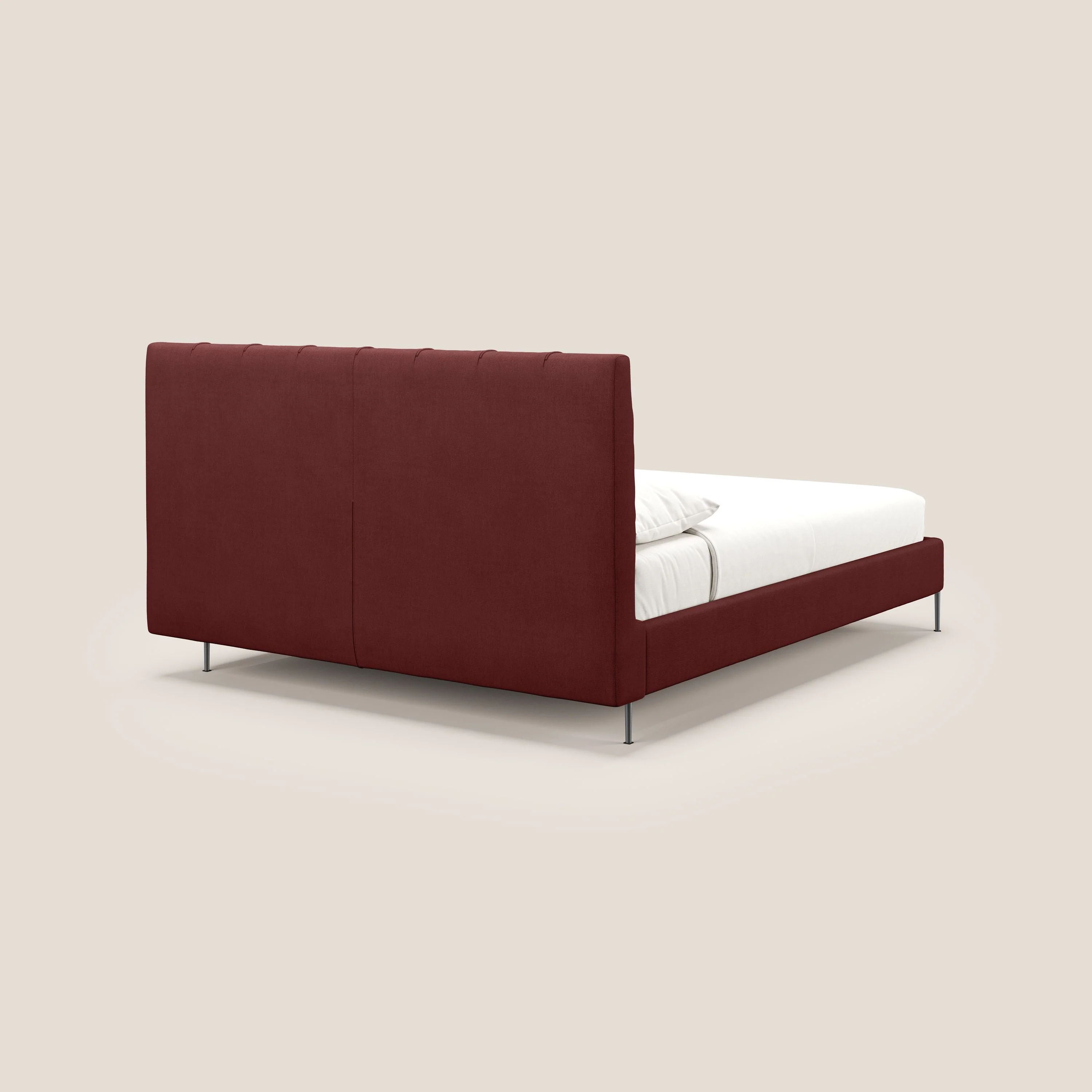 Calliope lit rembourré aux pieds hauts complètement déhoussable en tissu détachable T17 rouge - Image 4