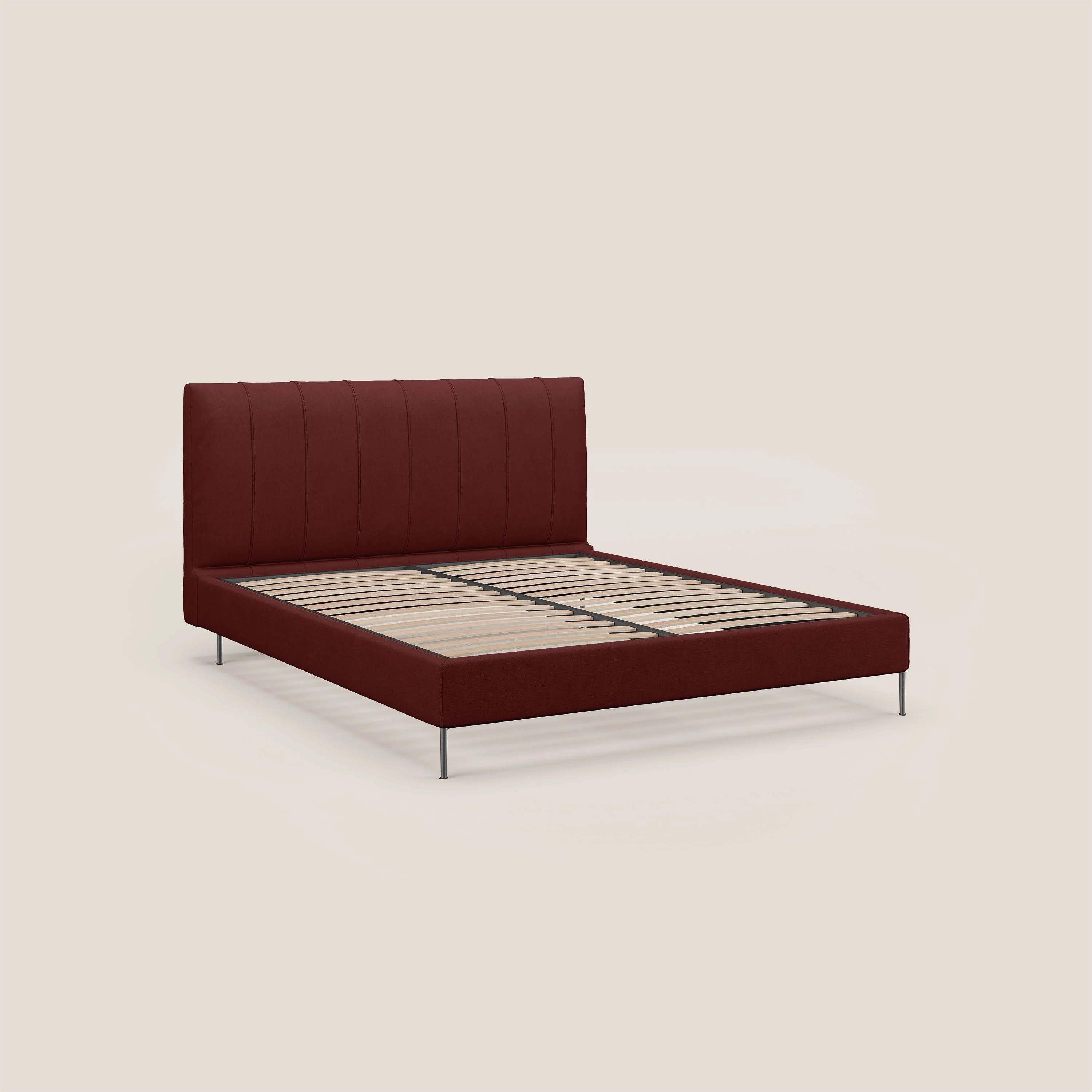Calliope lit rembourré aux pieds hauts complètement déhoussable en tissu détachable T17 rouge - Image 7