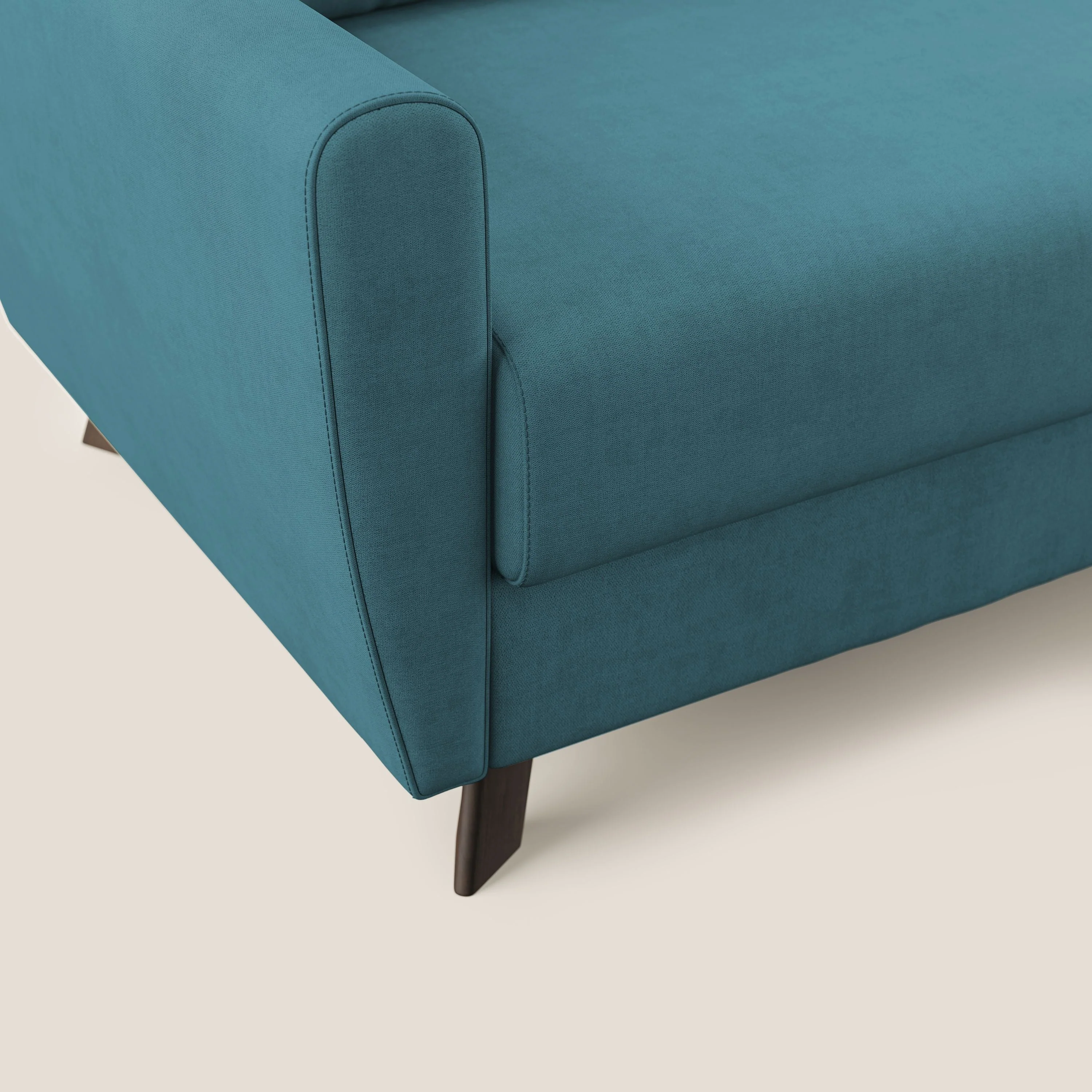 Callisto Canapé d'angle convertible en tissu doux imperméable T02 bleu ciel - Image 7