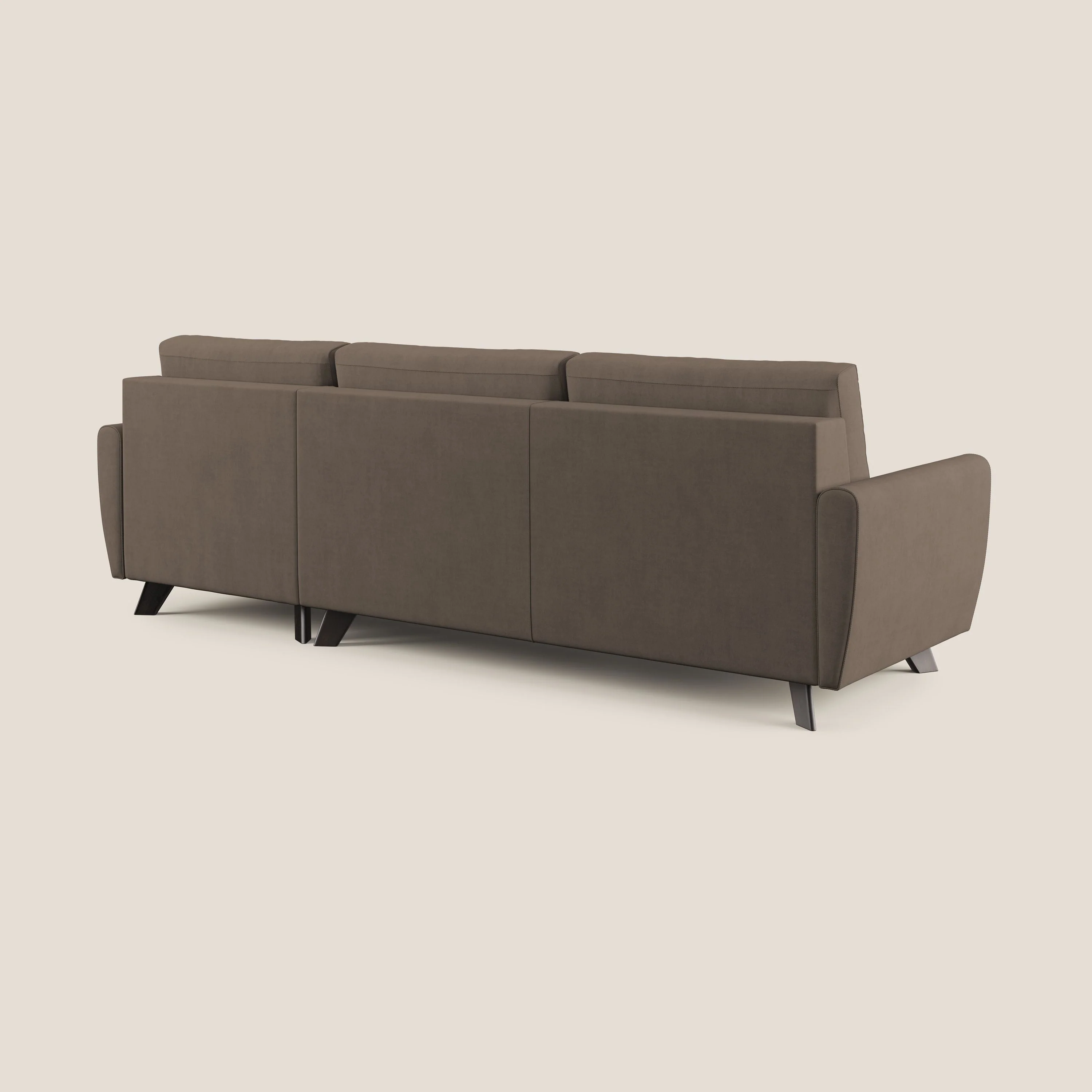 Callisto Canapé d'angle convertible en tissu doux imperméable T02 marron - Image 5