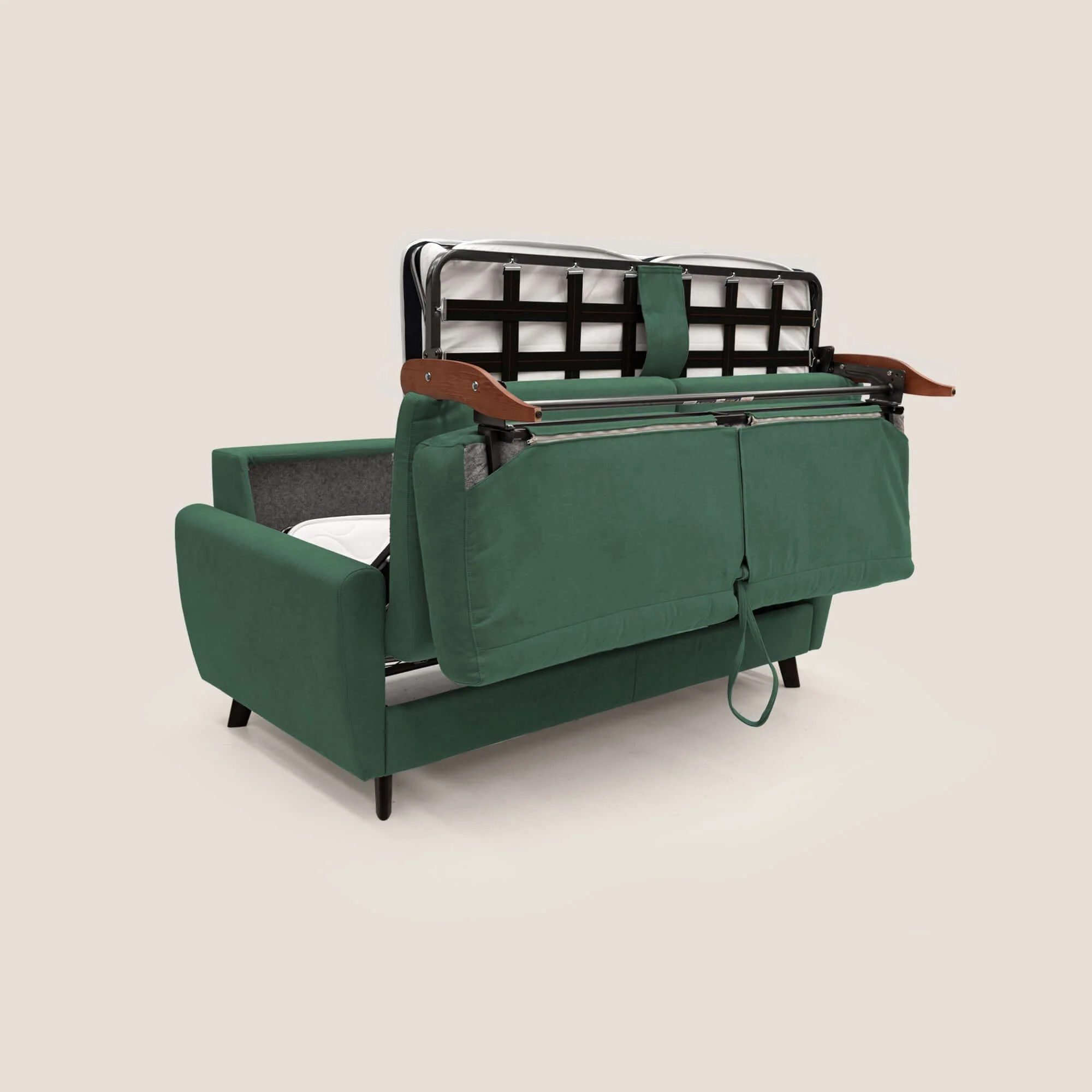Callisto Canapé lit convertible en tissu doux imperméable T02 vert - Image 9