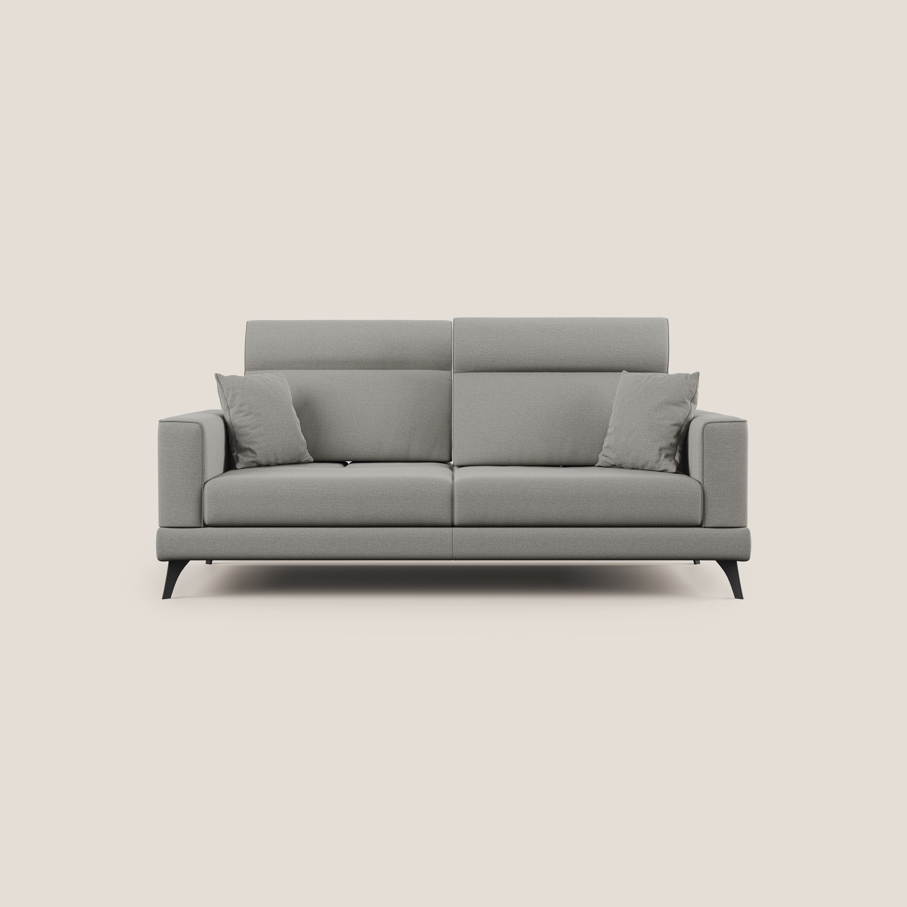 Slide Divano con schienali traslanti e poggiatesta in tessuto simil cotone impermeabile T19 beige