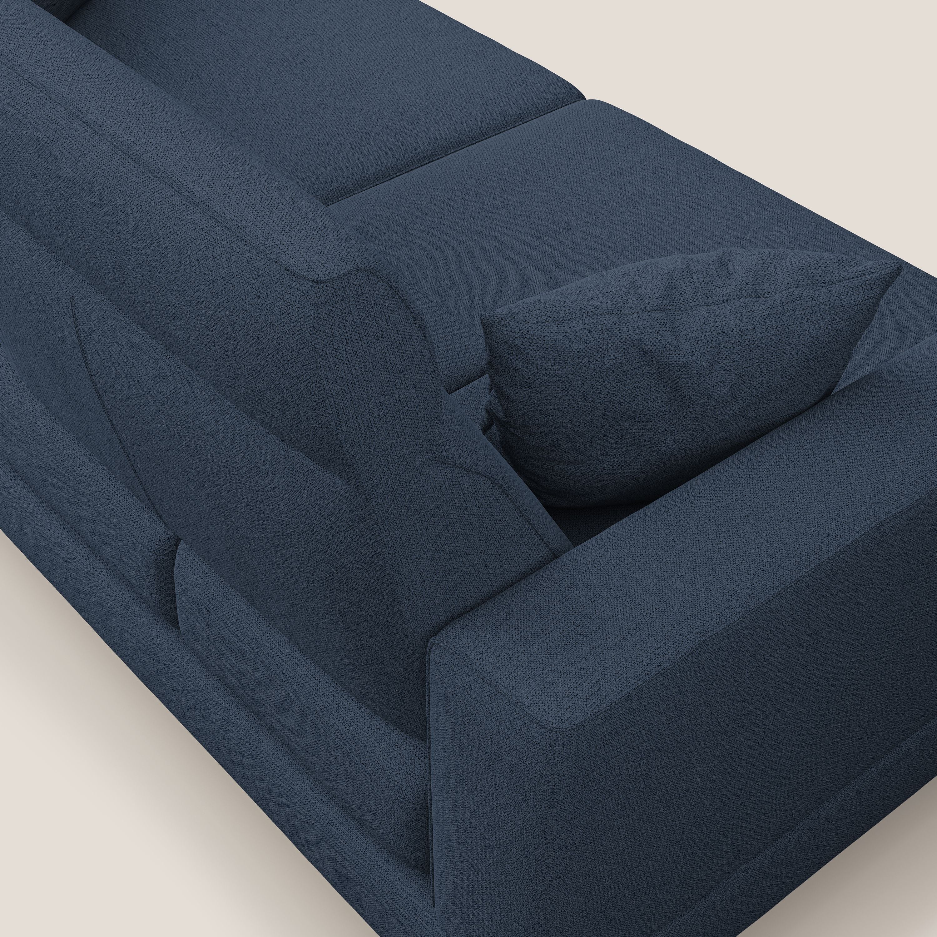 Slide Canapé avec dossiers coulissants et appuie-tête en tissu imperméable simili coton T19 bleu - Image 10