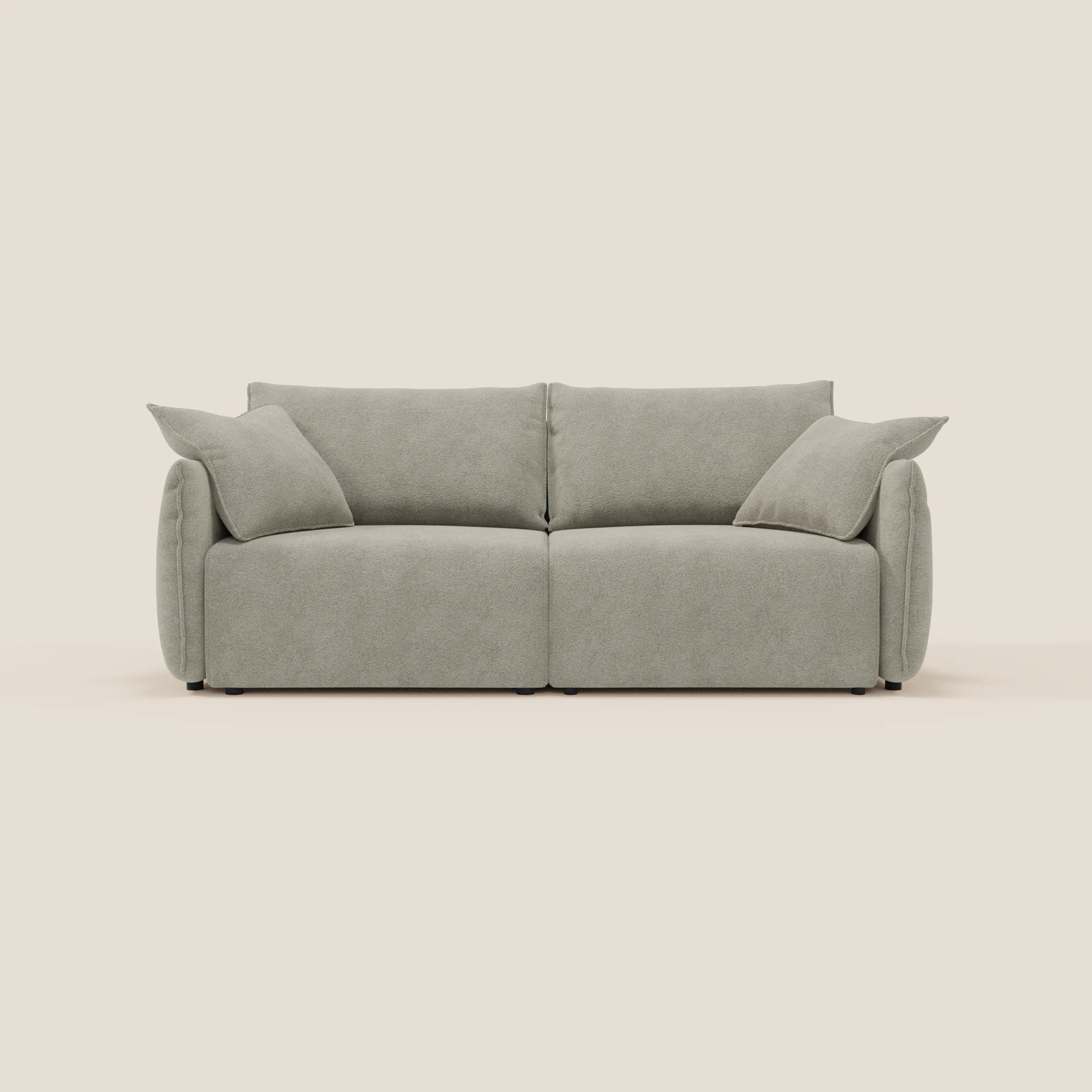Flexar Canapé avec assises coulissantes et dossier en duvet en bouclette douce et imperméable T07 Beige