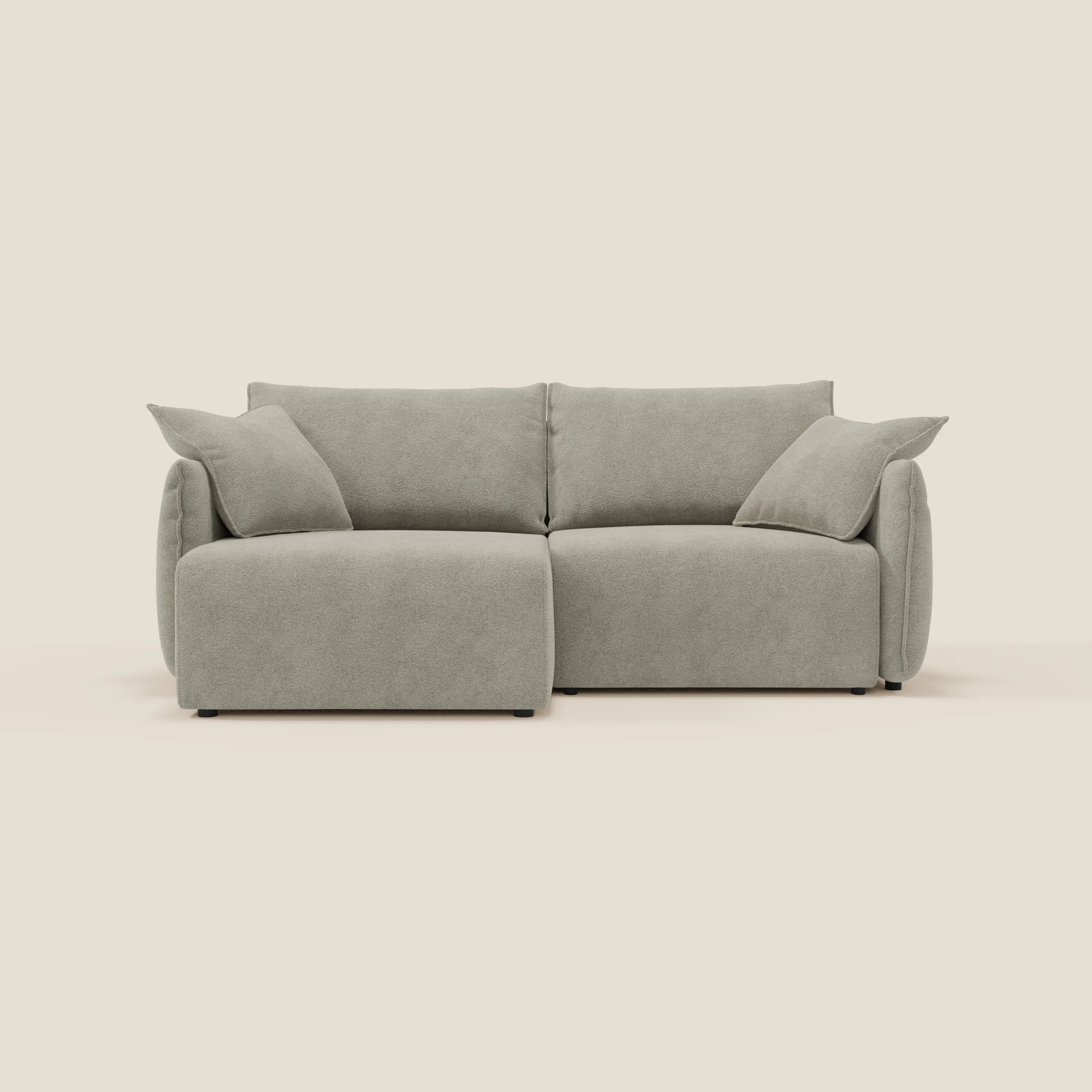 Flexar Canapé avec assises coulissantes et dossier en duvet en bouclette douce et imperméable T07 Beige - Image 10