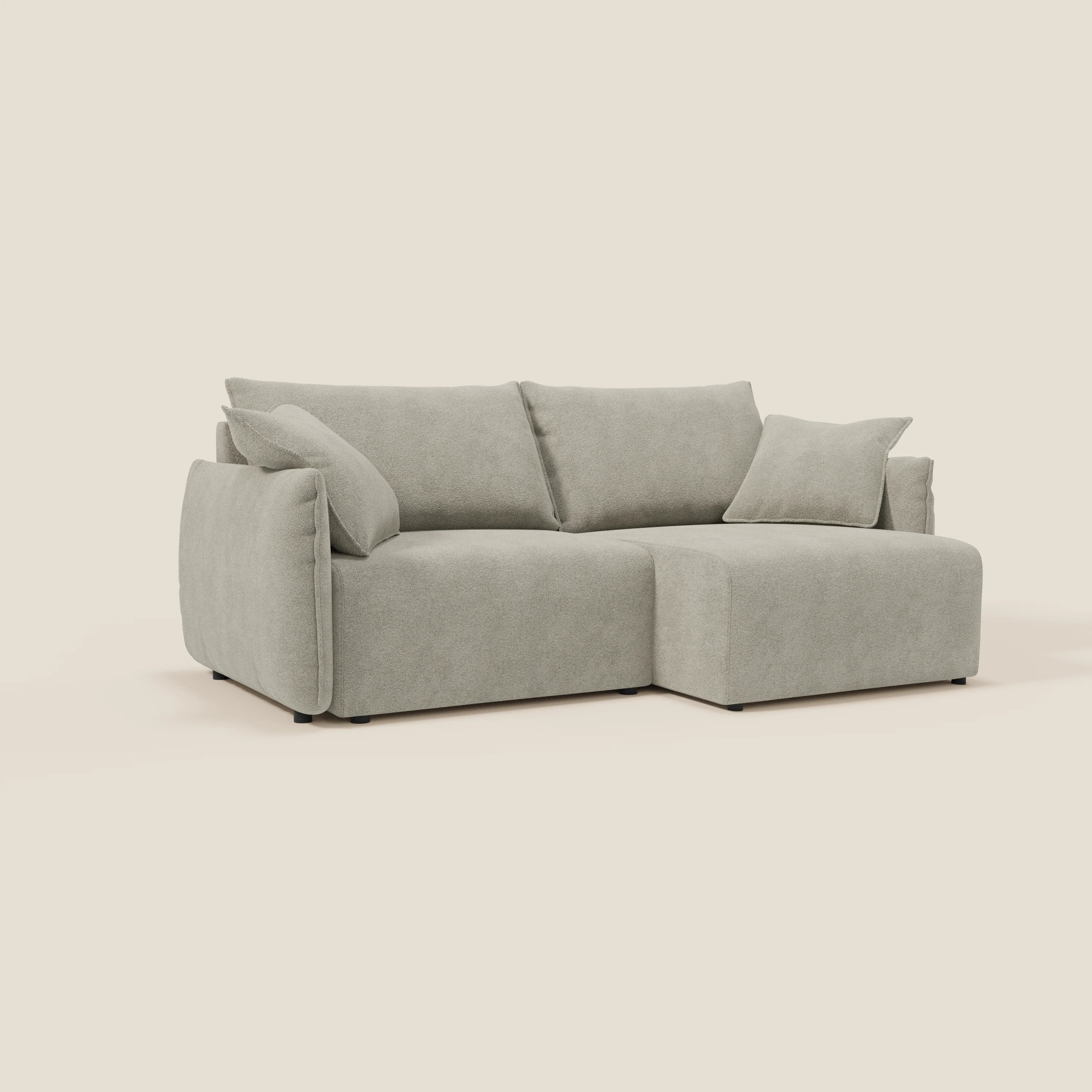 Flexar Canapé avec assises coulissantes et dossier en duvet en bouclette douce et imperméable T07 Beige - Image 2