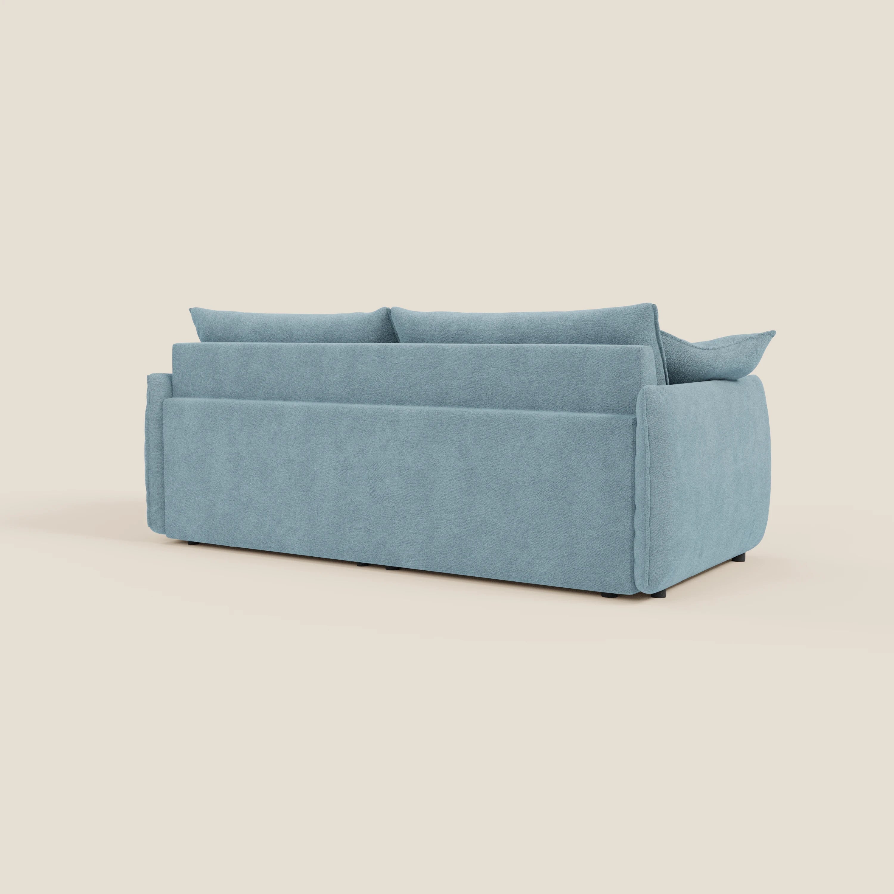 Flexar Canapé avec assises coulissantes et dossier en duvet en bouclette douce et imperméable T07 Bleu pastel - Image 7