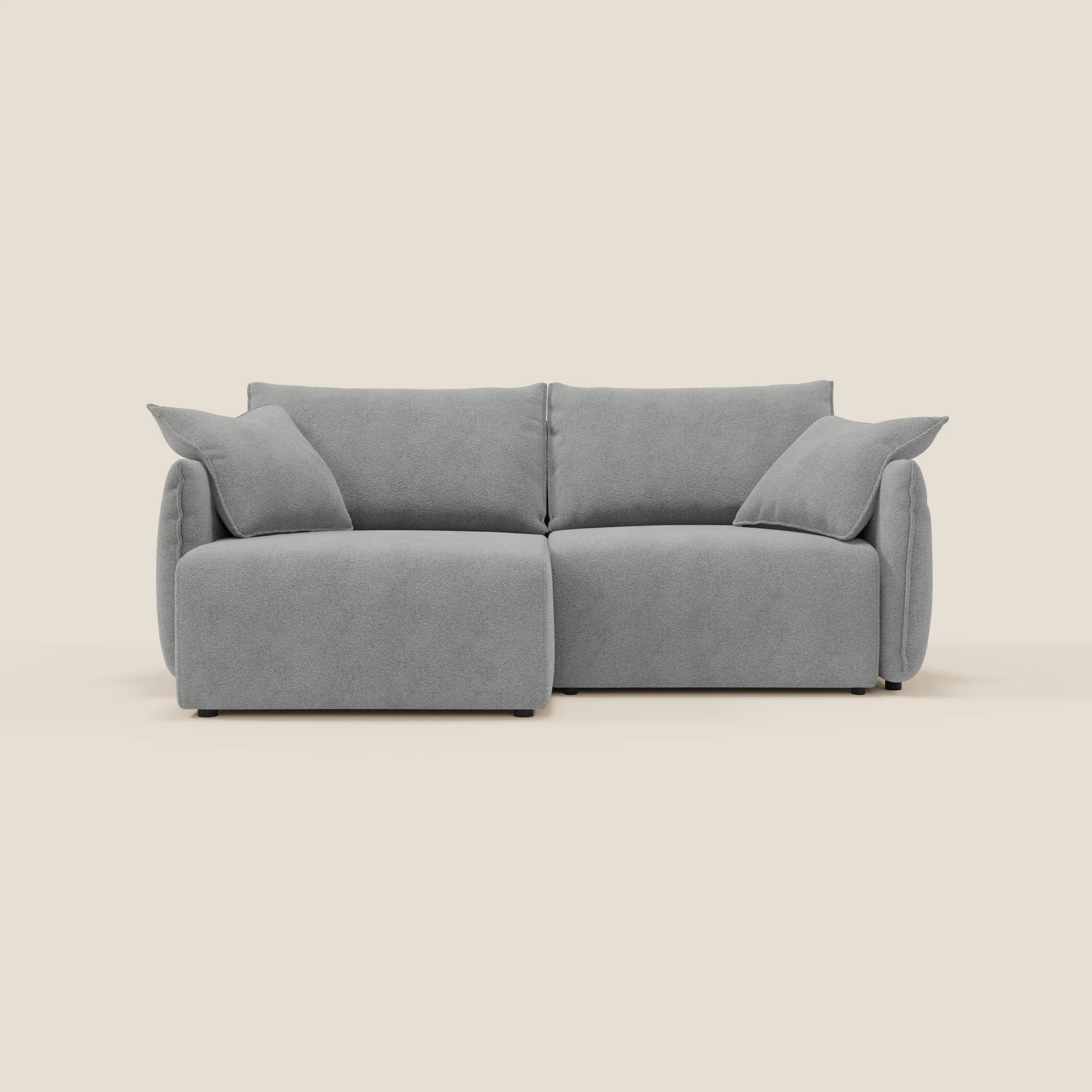 Flexar Canapé avec assises coulissantes et dossier en duvet en bouclette douce et imperméable T07 Gris - Image 10