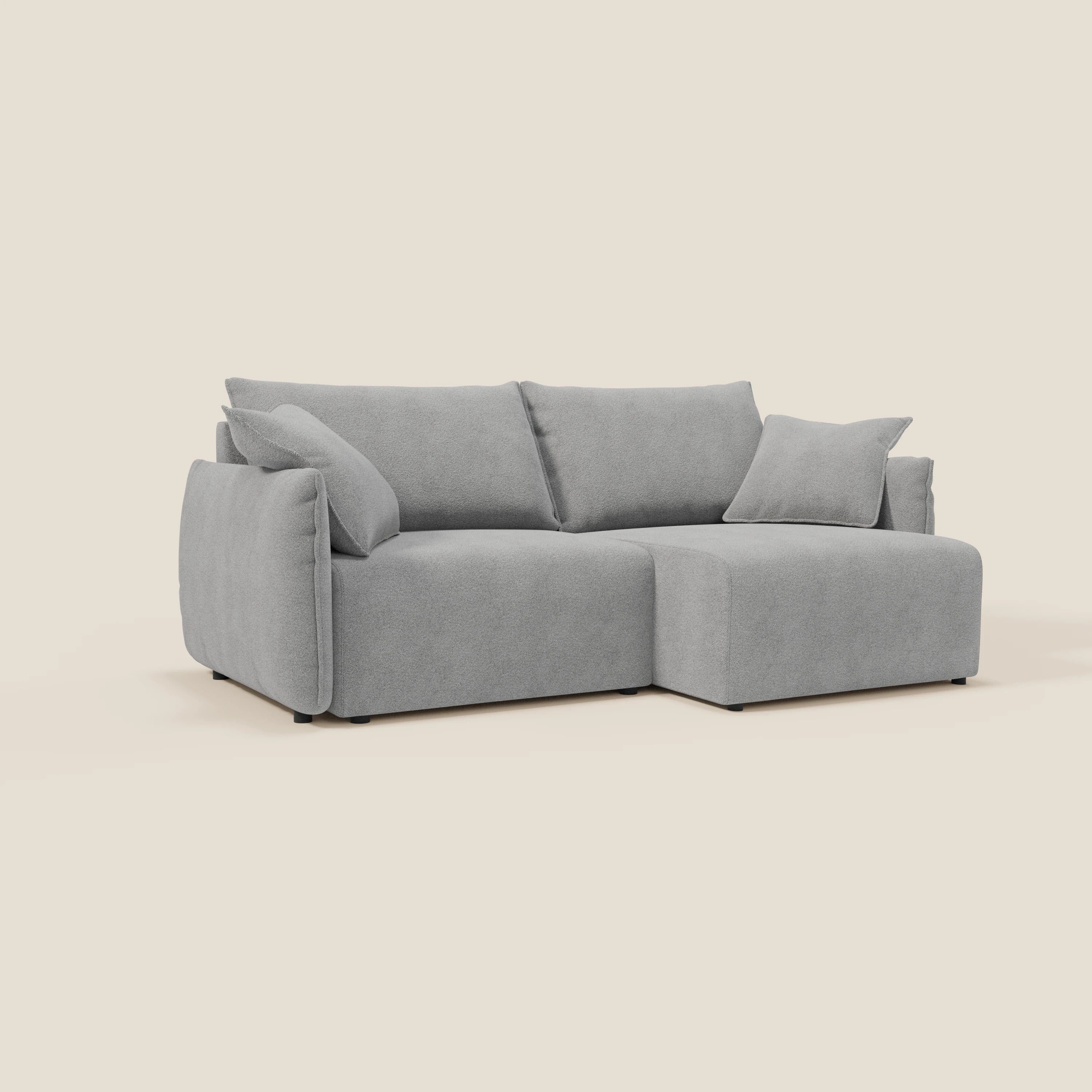 Flexar Canapé avec assises coulissantes et dossier en duvet en bouclette douce et imperméable T07 Gris - Image 2