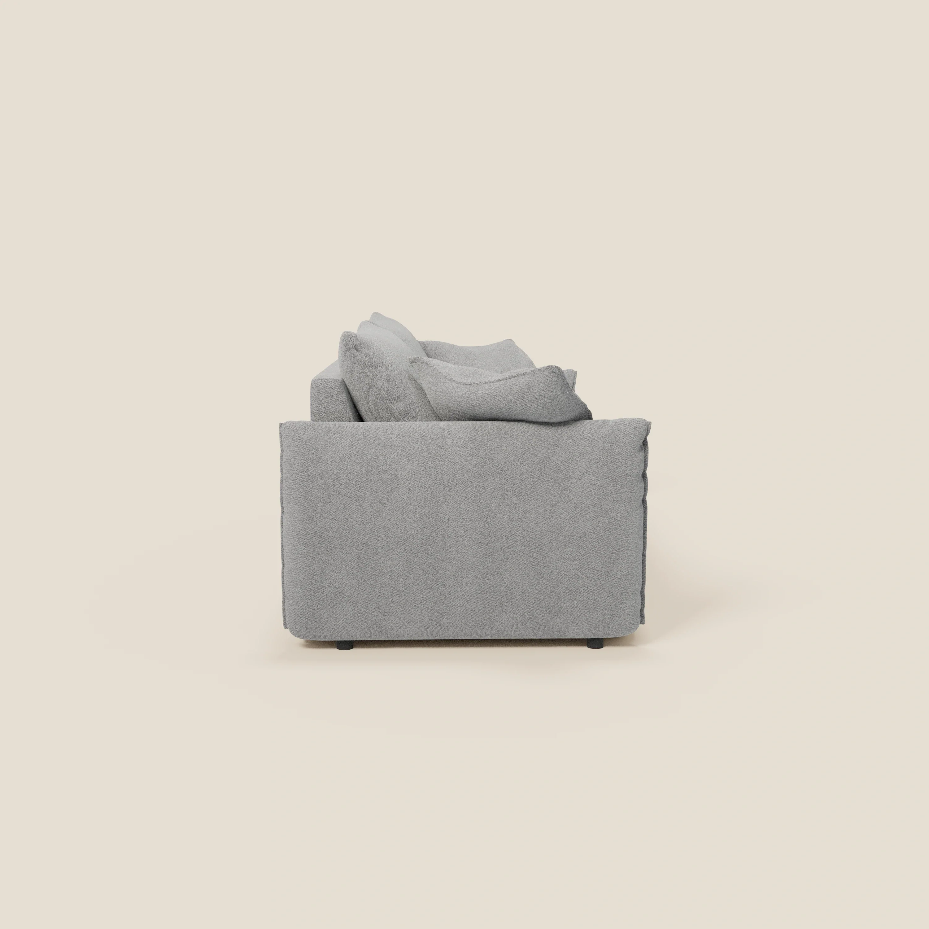 Flexar Canapé avec assises coulissantes et dossier en duvet en bouclette douce et imperméable T07 Gris - Image 6