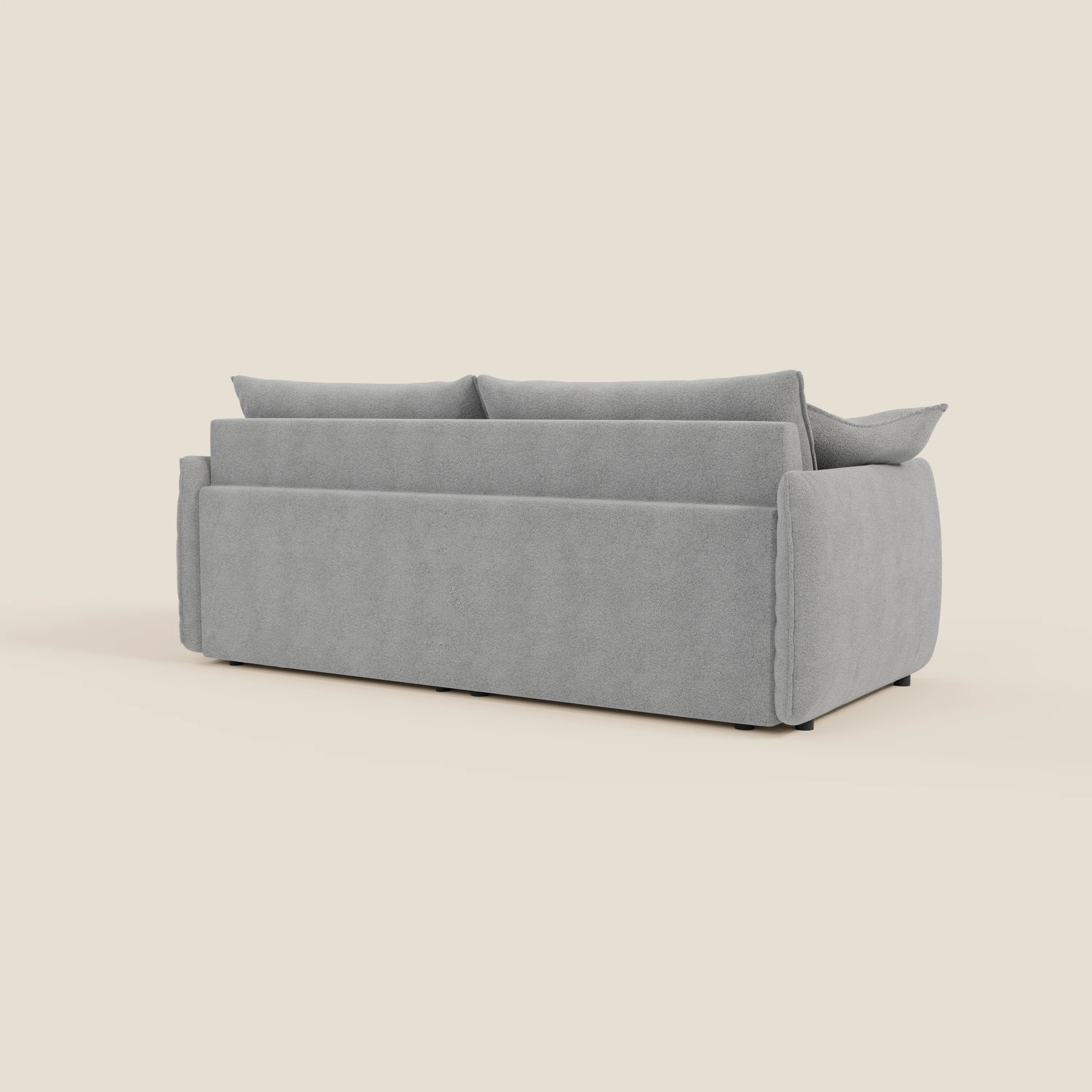 Flexar Canapé avec assises coulissantes et dossier en duvet en bouclette douce et imperméable T07 Gris - Image 7