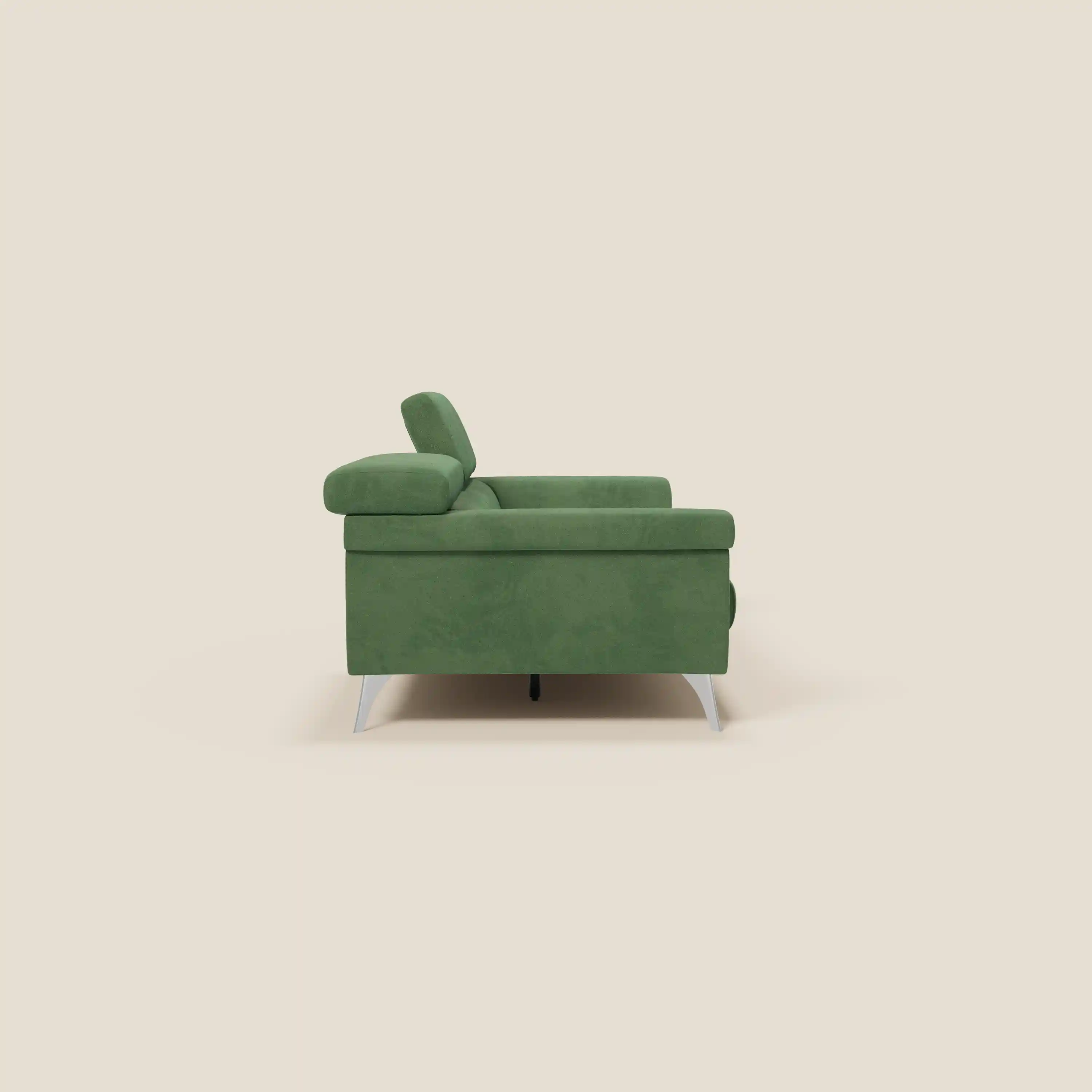 Raffaello Canapé  avec assises coulissantes et têtières inclinables en microfibre détachable T11 vert - Image 6