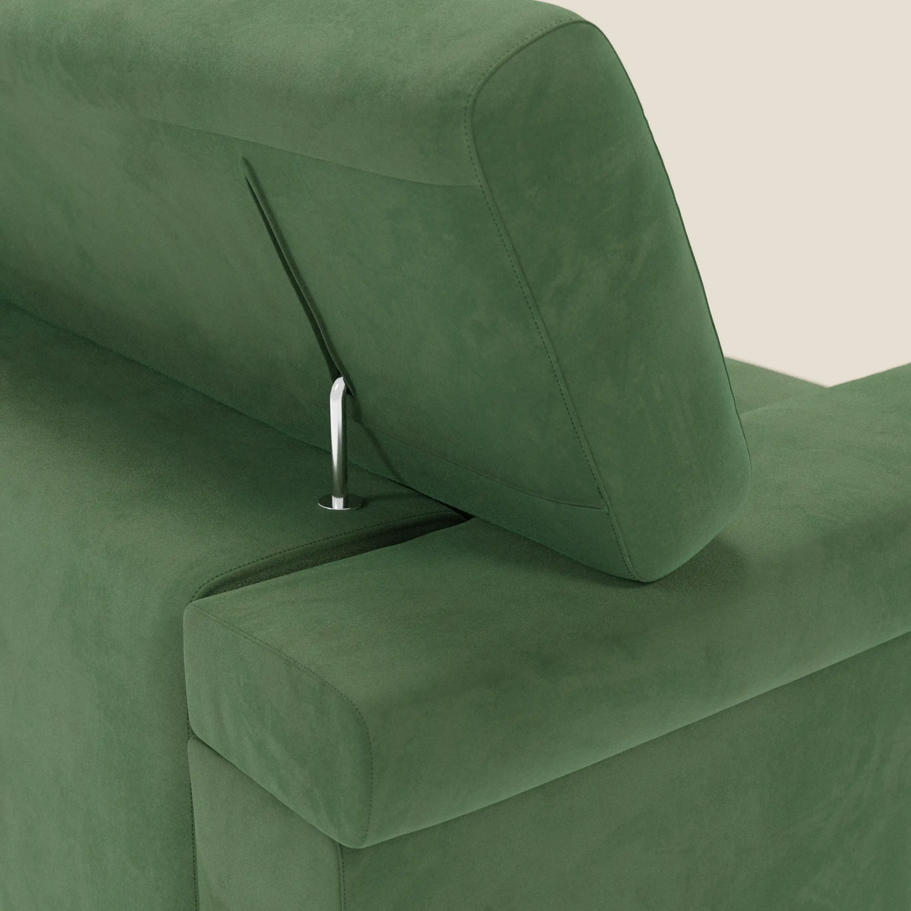 Raffaello Canapé  avec assises coulissantes et têtières inclinables en microfibre détachable T11 vert - Image 8