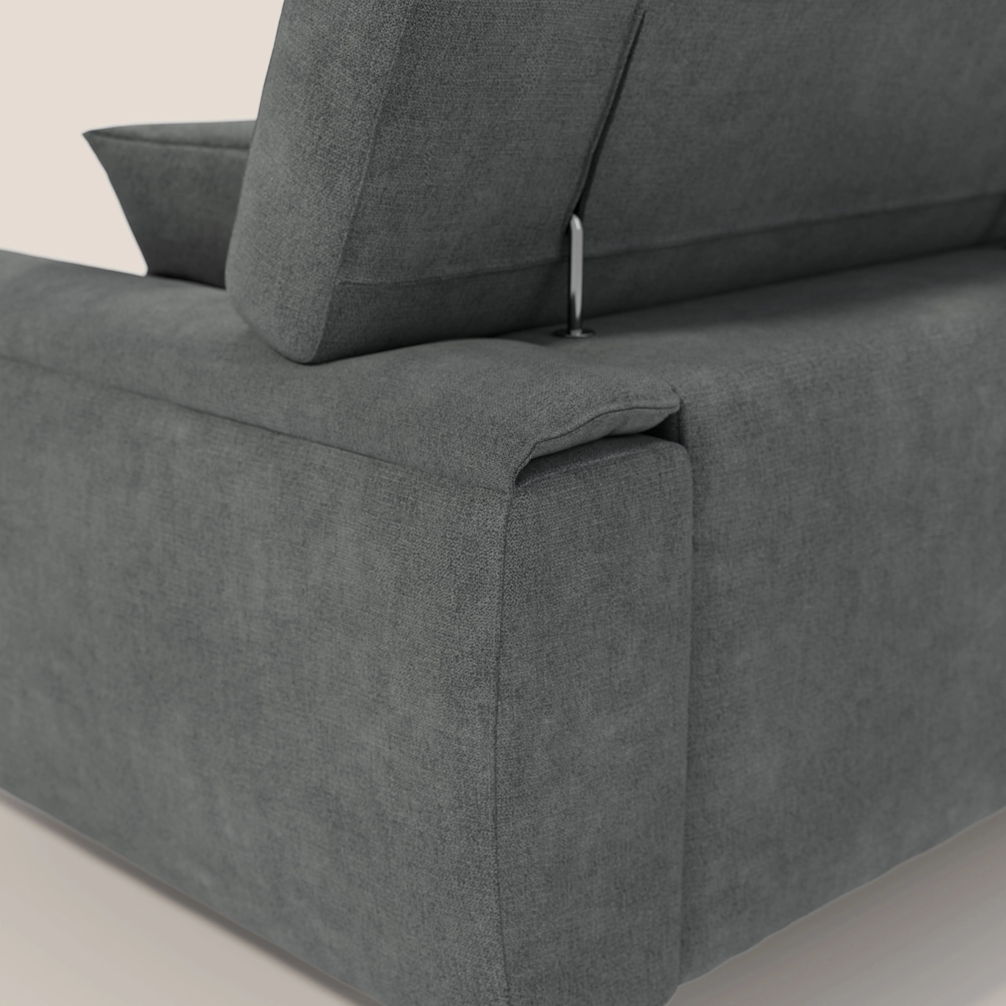 Caravaggio canapé 3 assises extensibles et têtières réglables en tissu imperméable T02 noir - Image 22