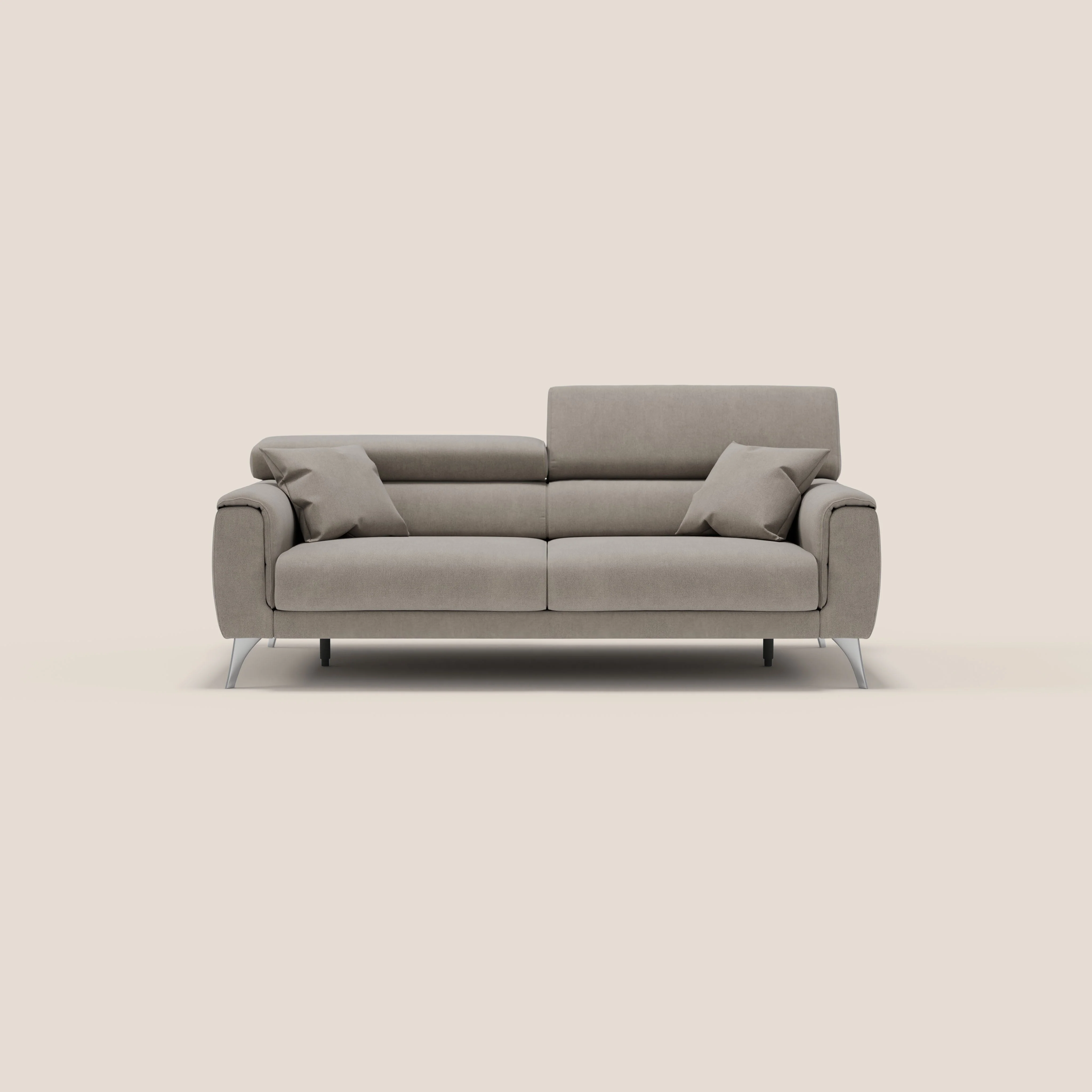 Caravaggio Canapé avec assises extensibles et têtières réglables en tissu imperméable T02 beige