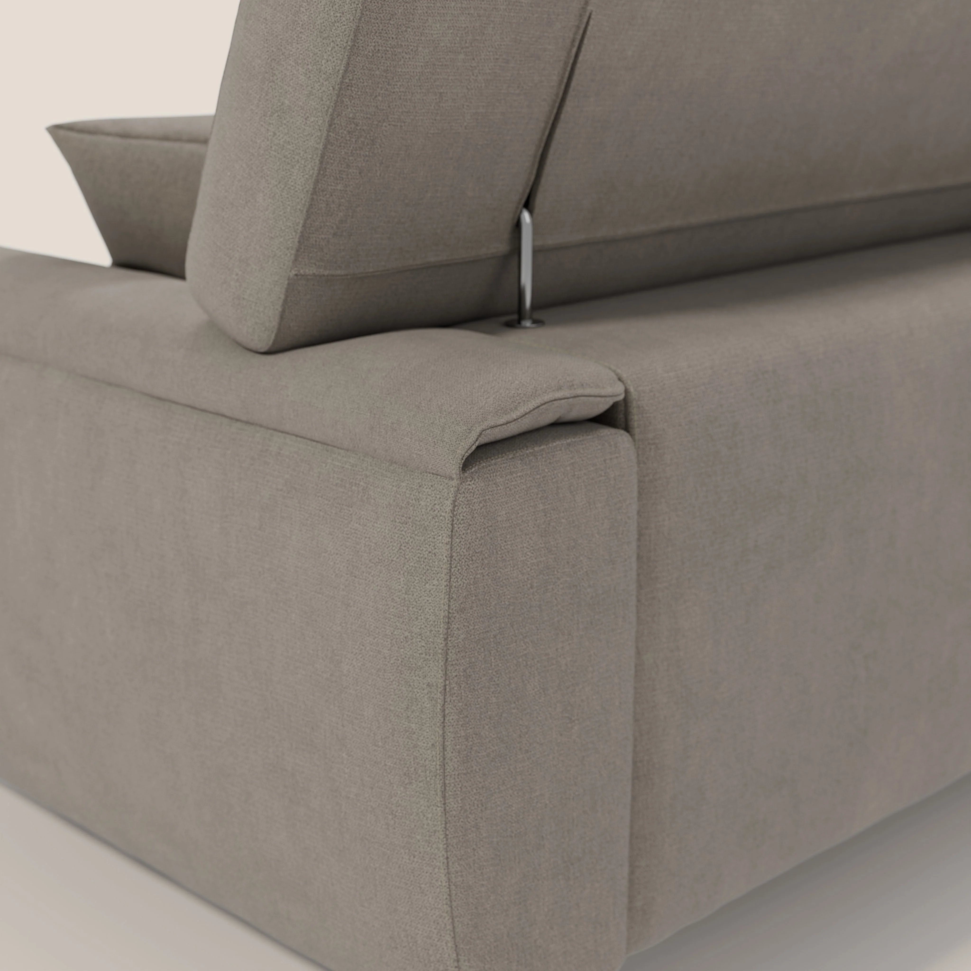 Caravaggio Canapé avec assises extensibles et têtières réglables en tissu imperméable T02 beige - Image 10