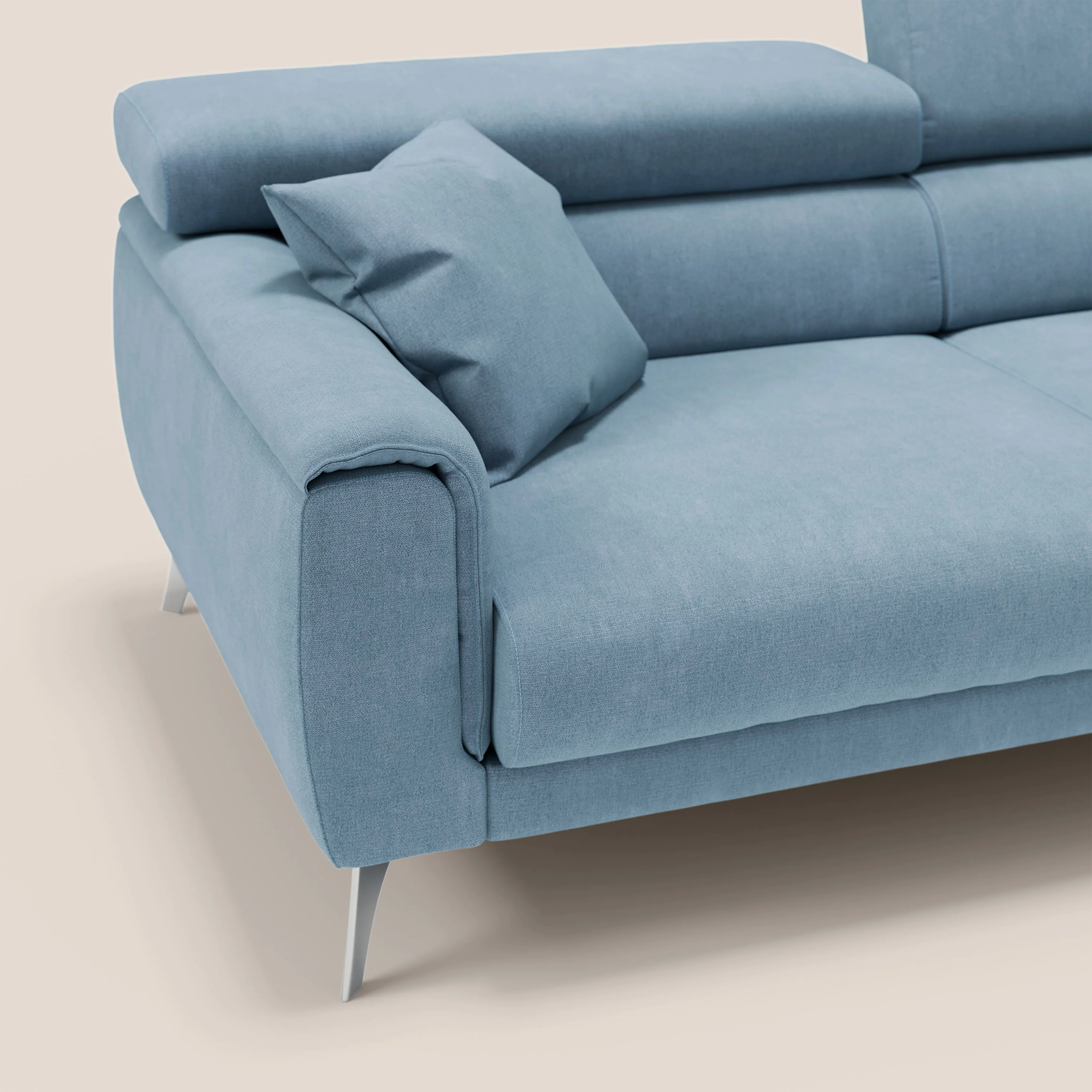 Caravaggio Canapé avec assises extensibles et têtières réglables en tissu imperméable T02 sucre glace - Image 7