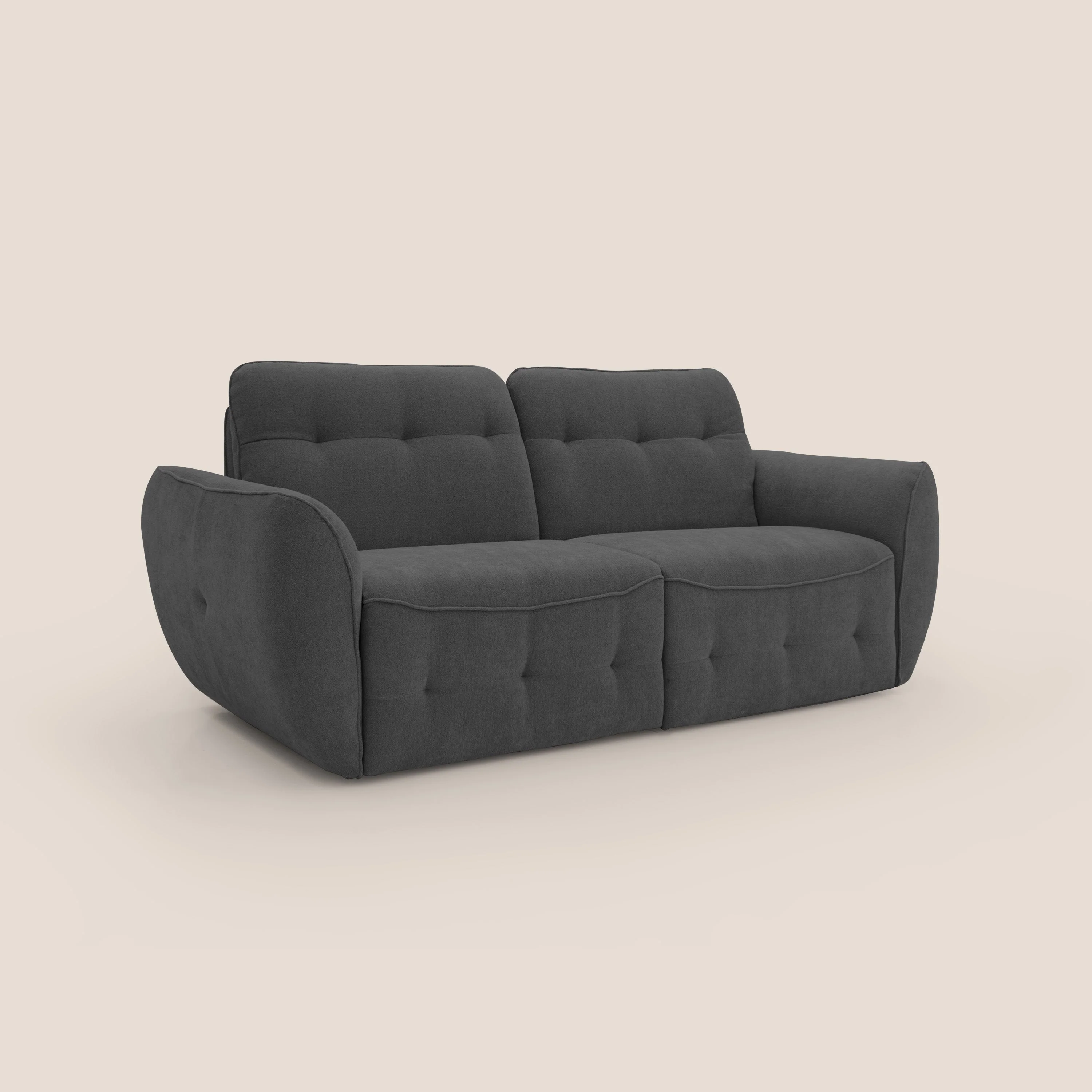 Cerbero canapé 2 ou 3 places en bouclette douce imperméable T07 anthracite - Image 2