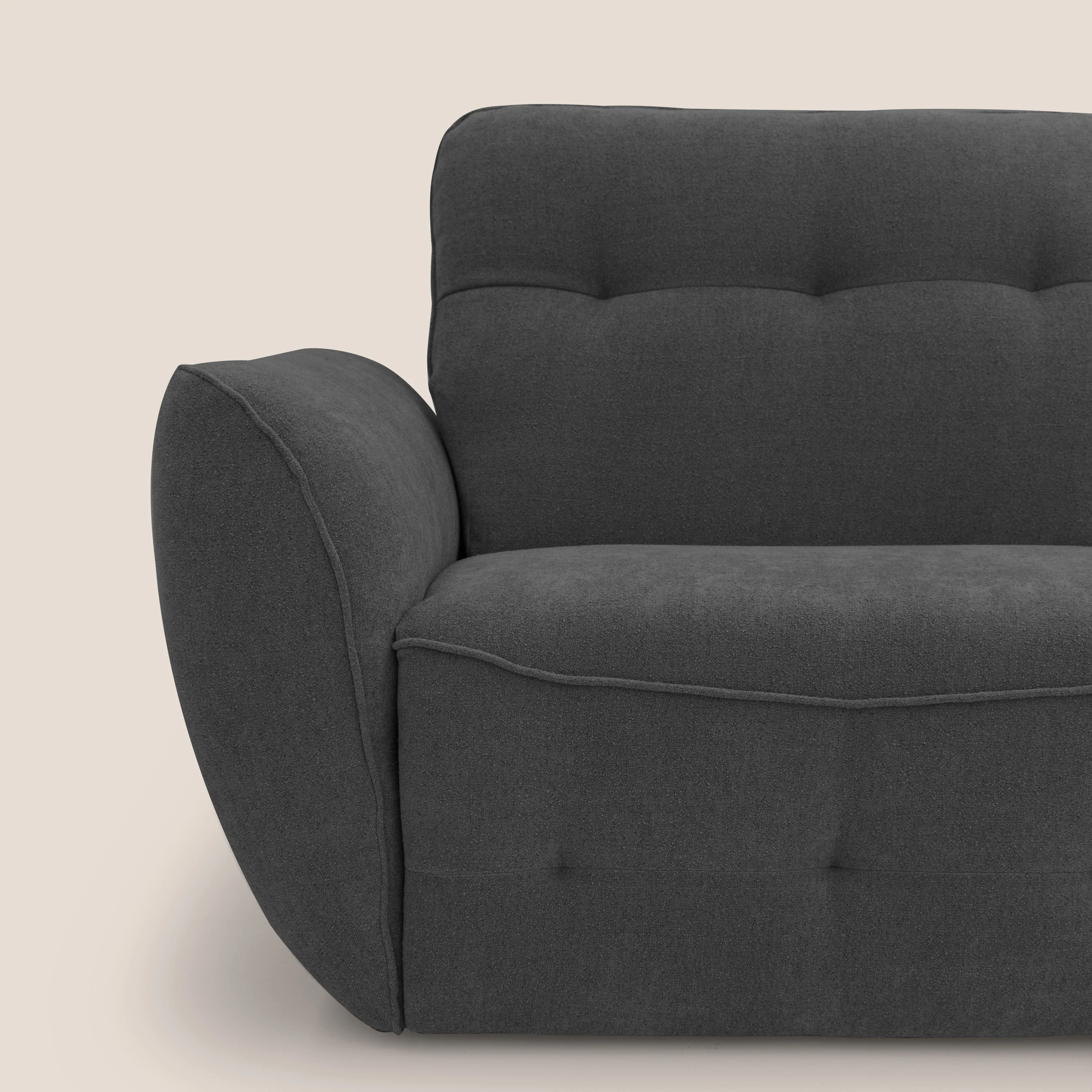 Cerbero canapé 2 ou 3 places en bouclette douce imperméable T07 anthracite - Image 3