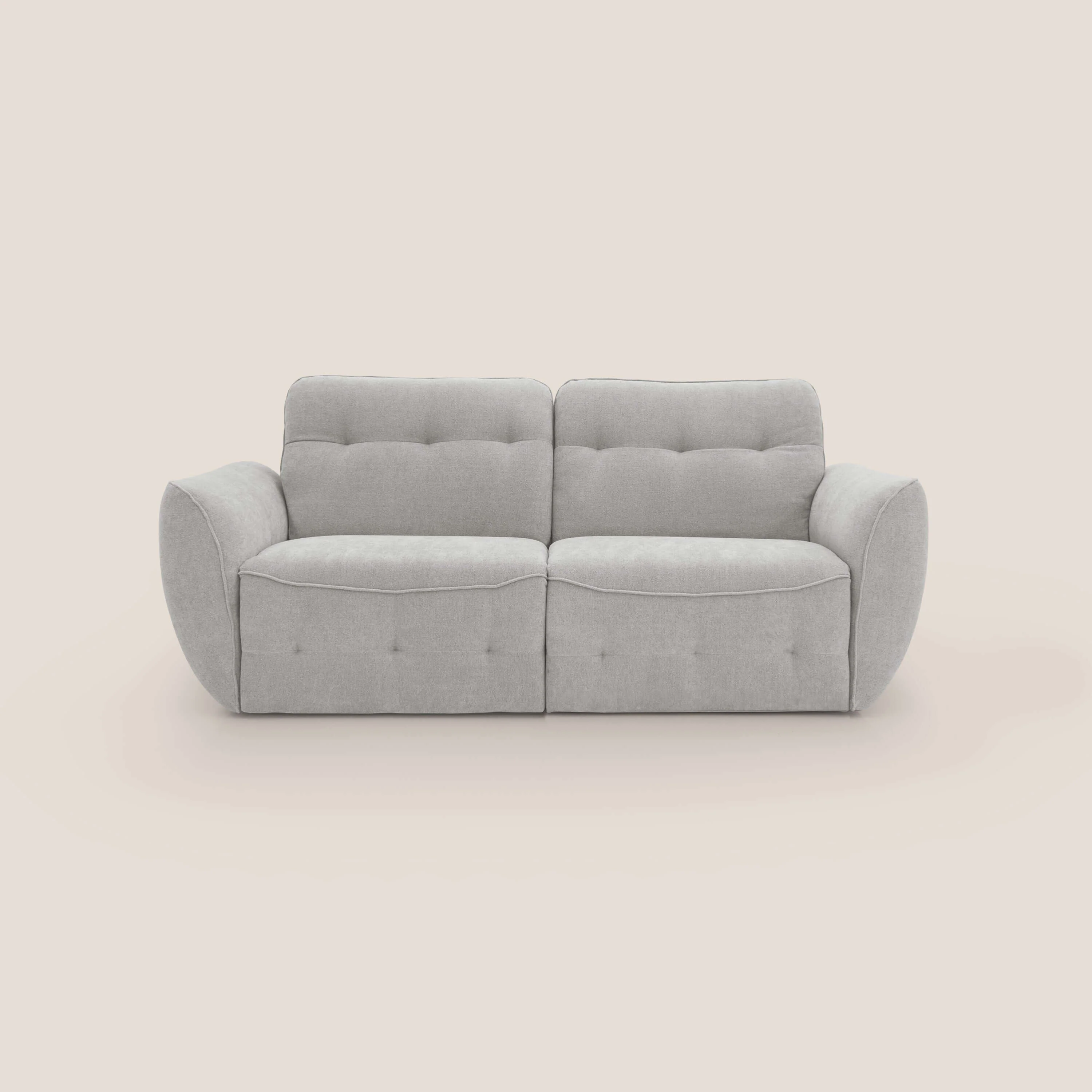 Cerbero canapé 3 places 208 cm en bouclette douce imperméable T07 gris