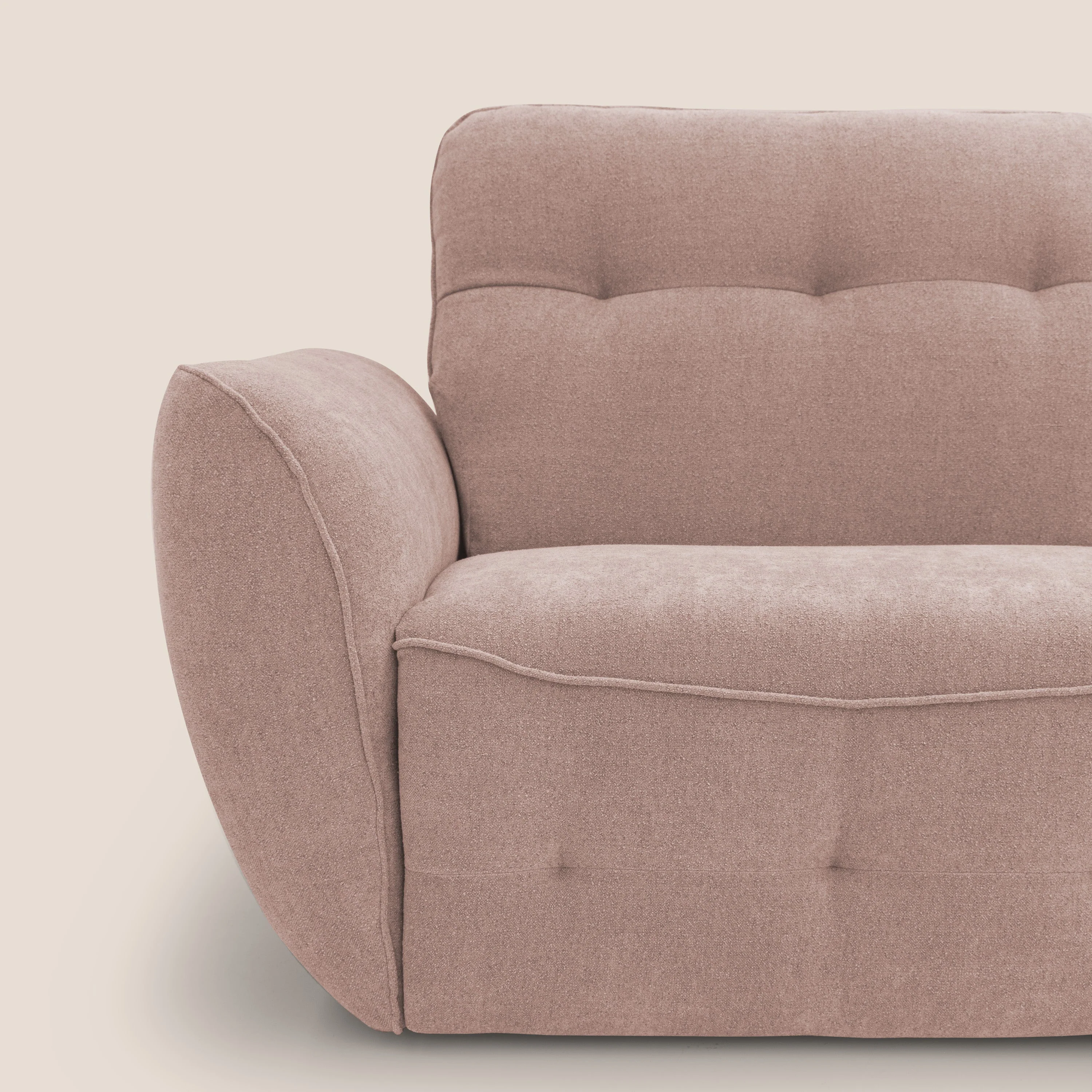 Cerbero canapé 2 ou 3 places en bouclette douce imperméable T07 rose - Image 3