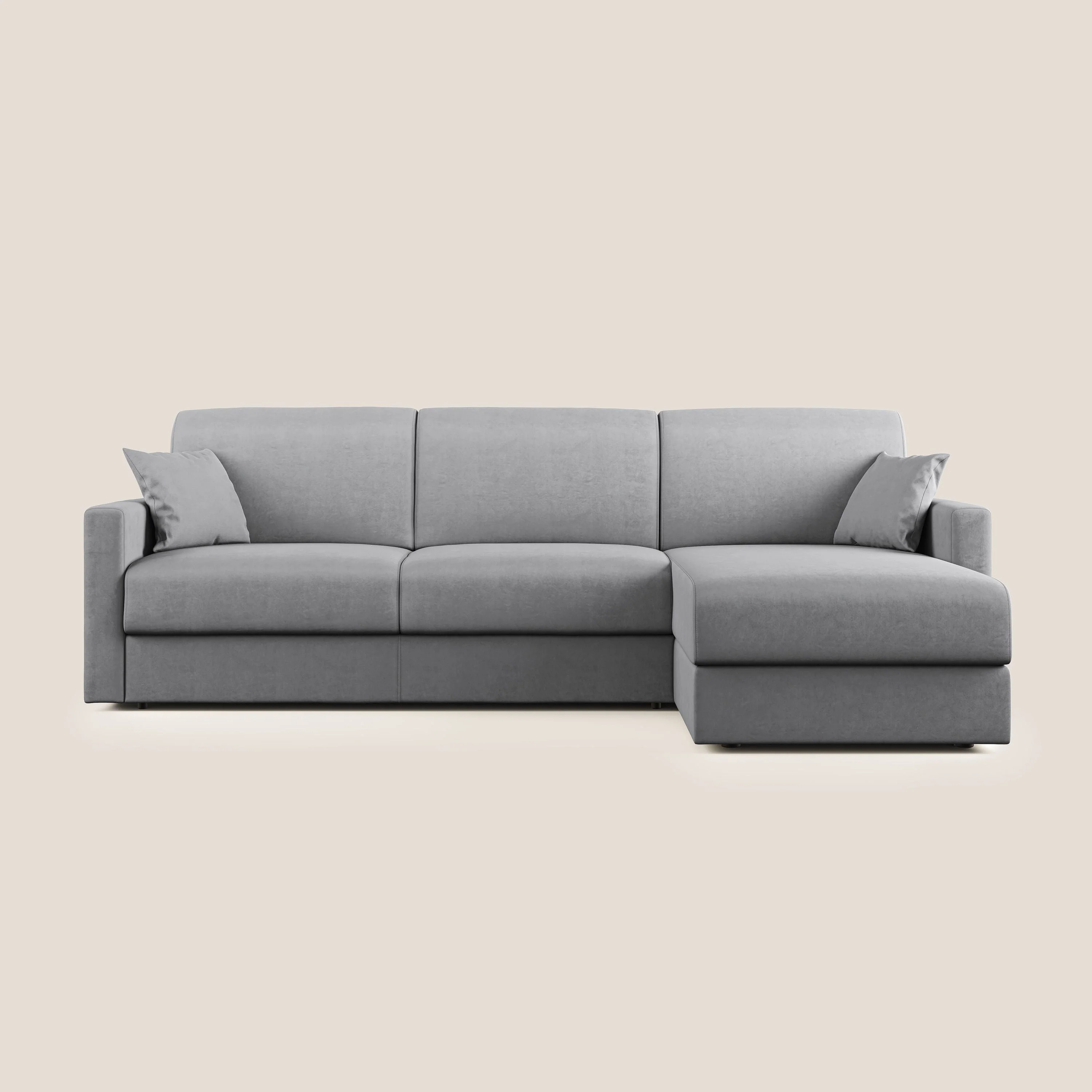 Chris canapé d'angle convertible en microfibre détachable T11 gris