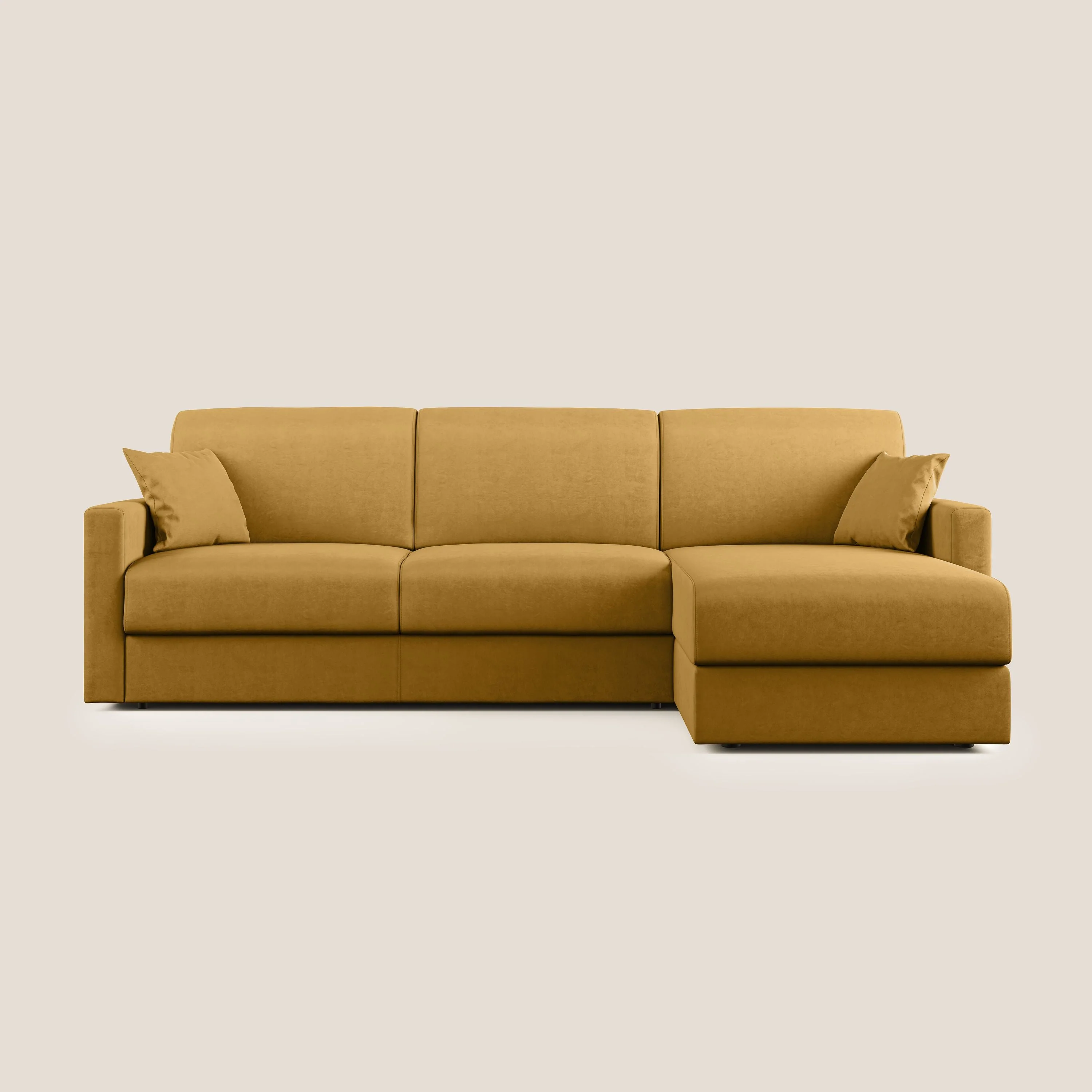 Chris canapé d'angle convertible en microfibre détachable T11 jaune