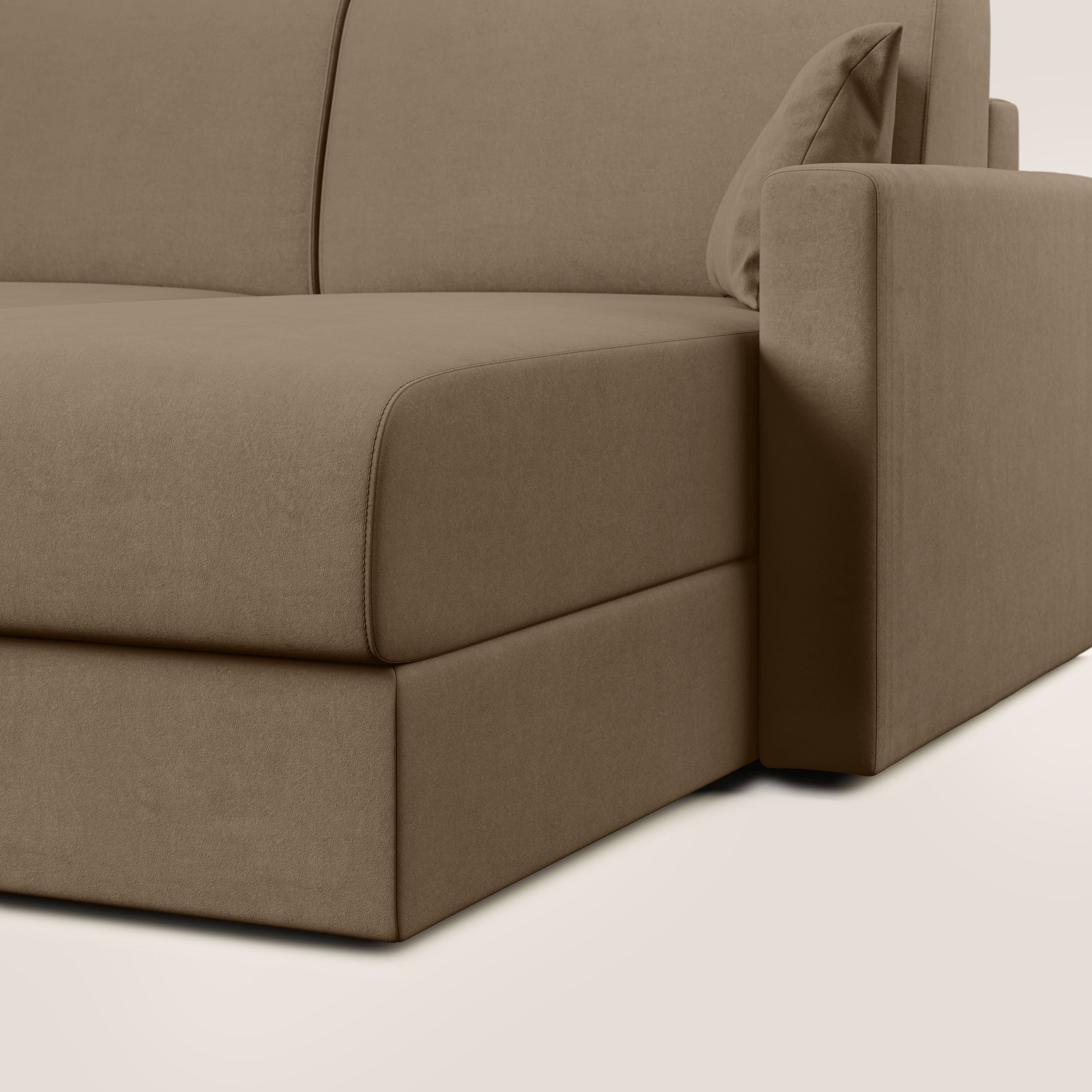 Chris canapé d'angle convertible en microfibre détachable T11 marron - Image 7