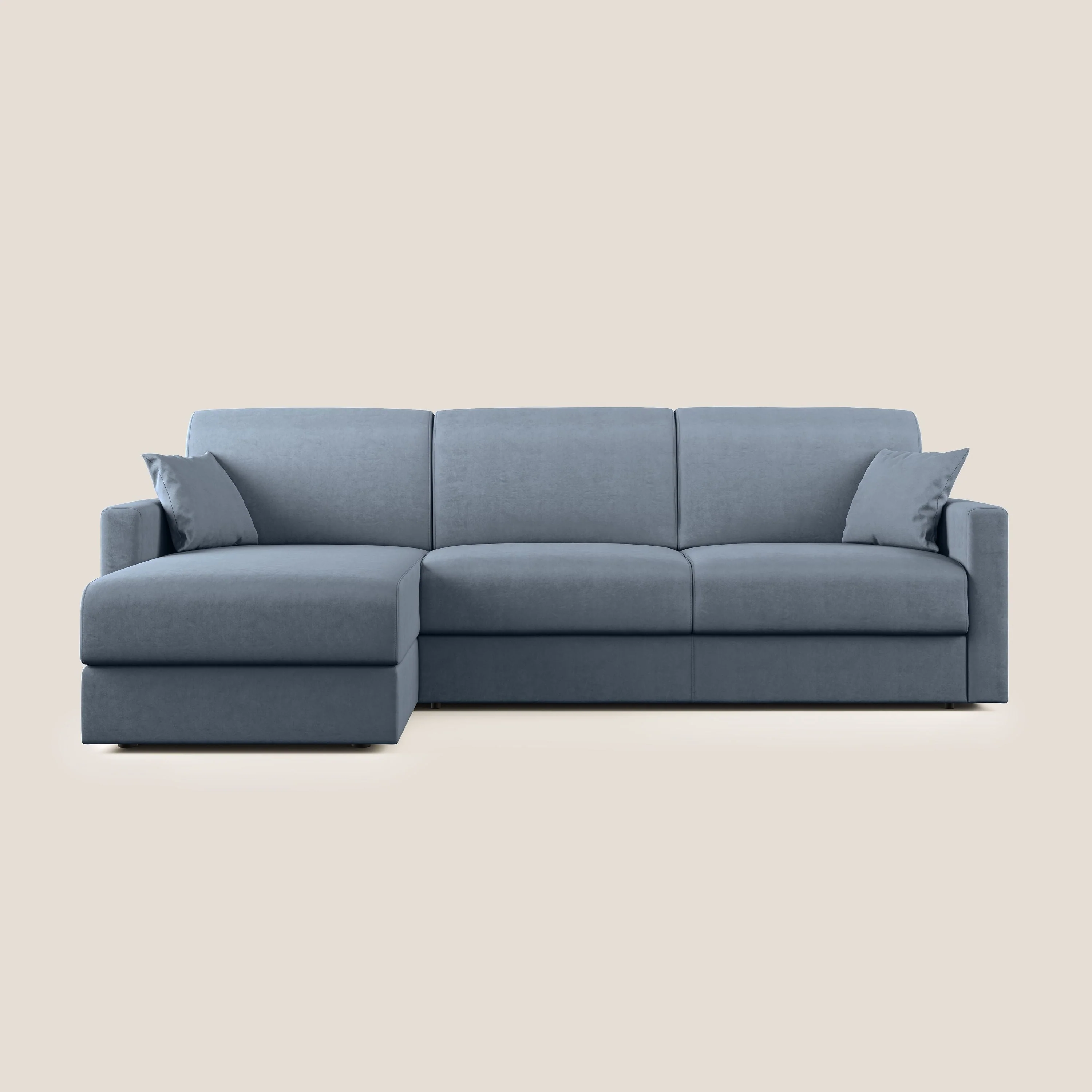 Chris canapé d'angle convertible en microfibre détachable T11 sucre glace - Image 8
