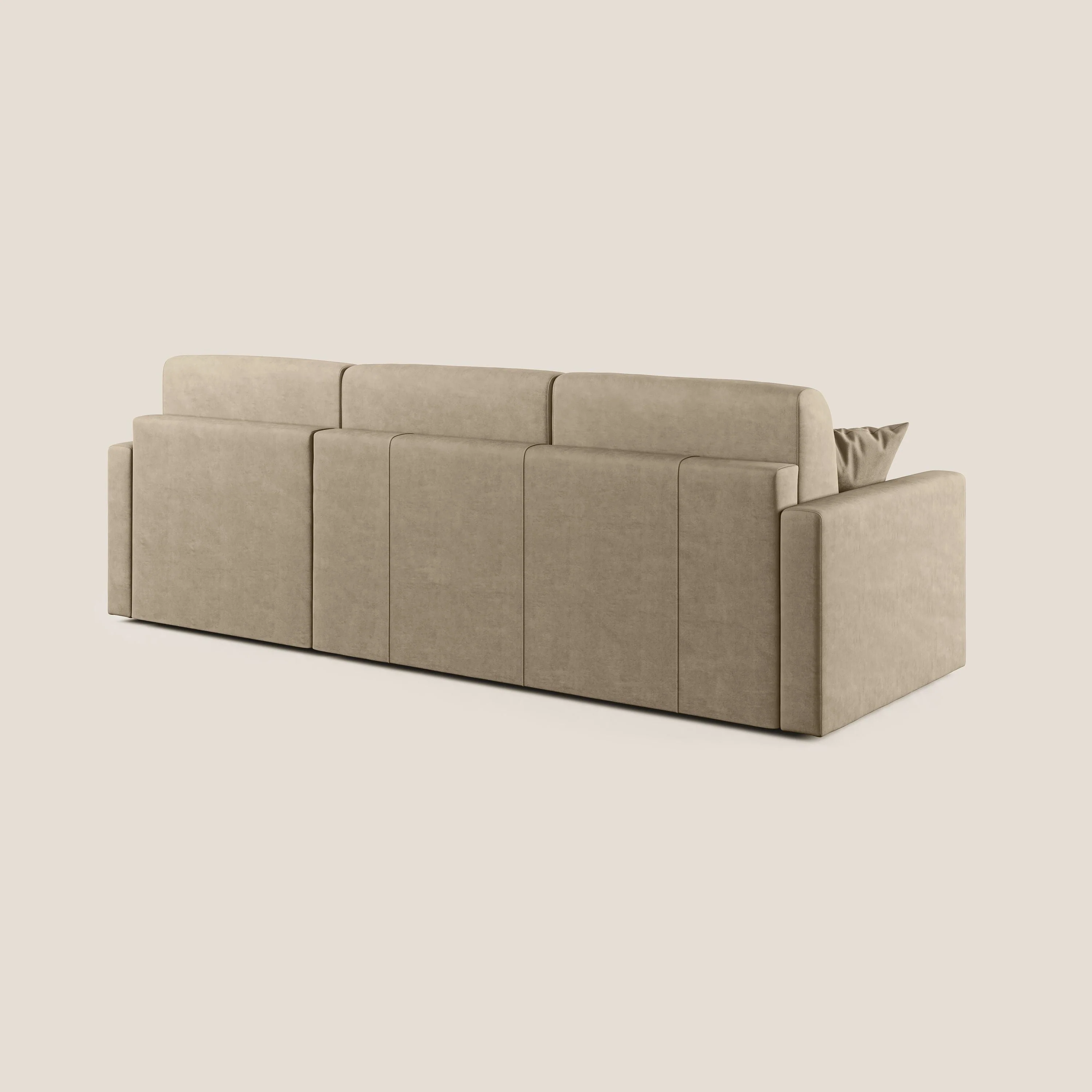 Chris canapé d'angle convertible en microfibre détachable T11 Taupe tortora - Image 4