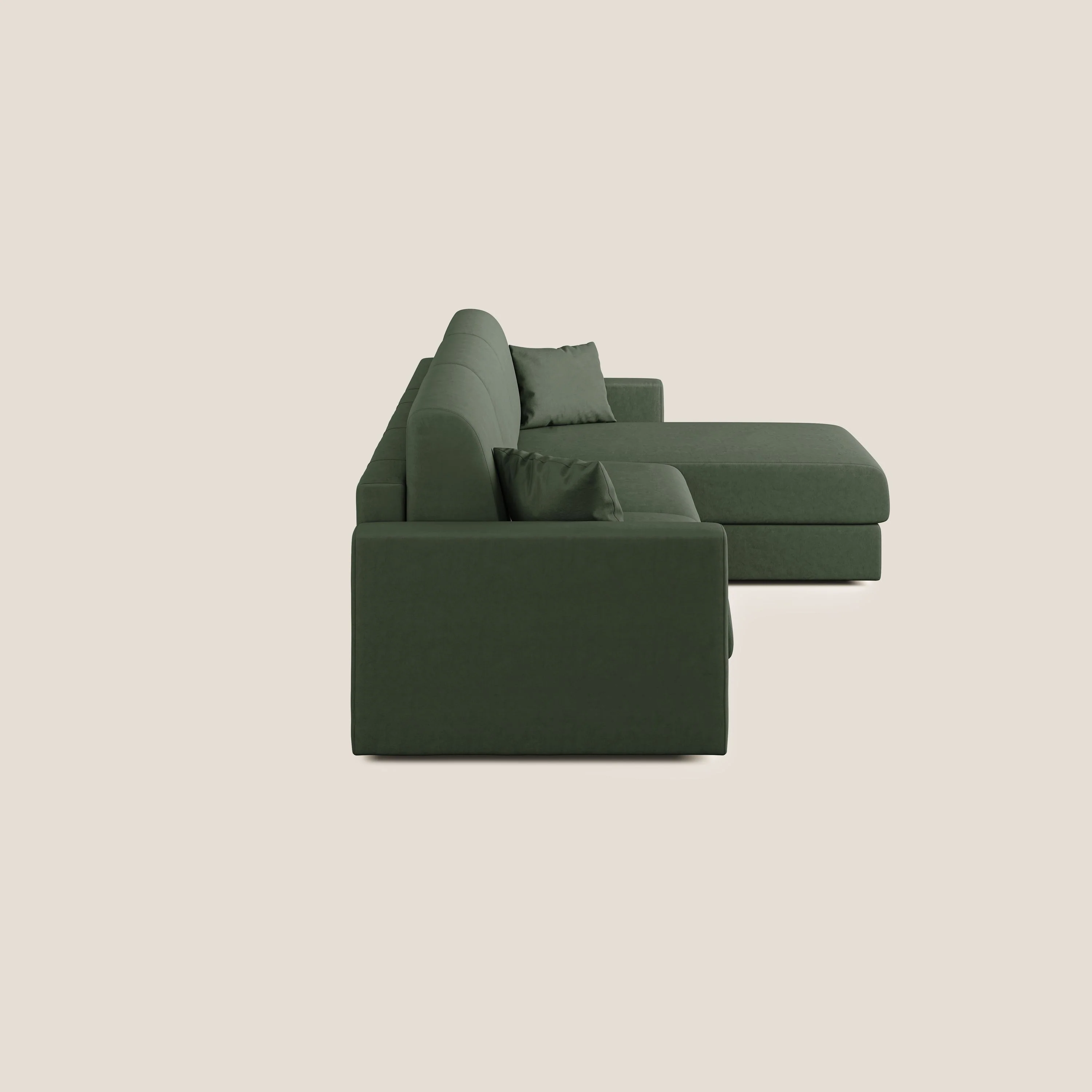 Chris canapé d'angle convertible en microfibre détachable T11 vert - Image 3