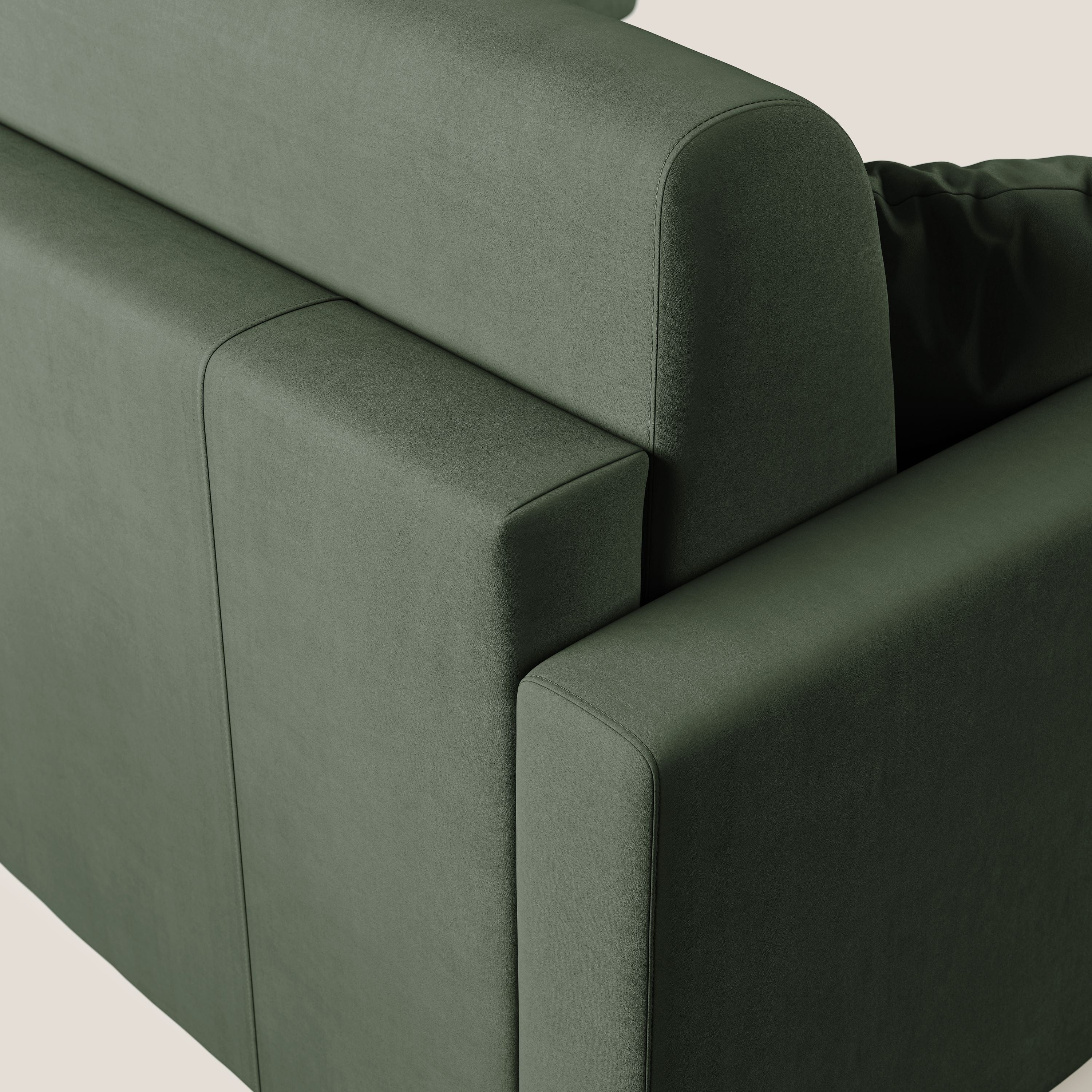 Chris canapé d'angle convertible en microfibre détachable T11 vert - Image 5