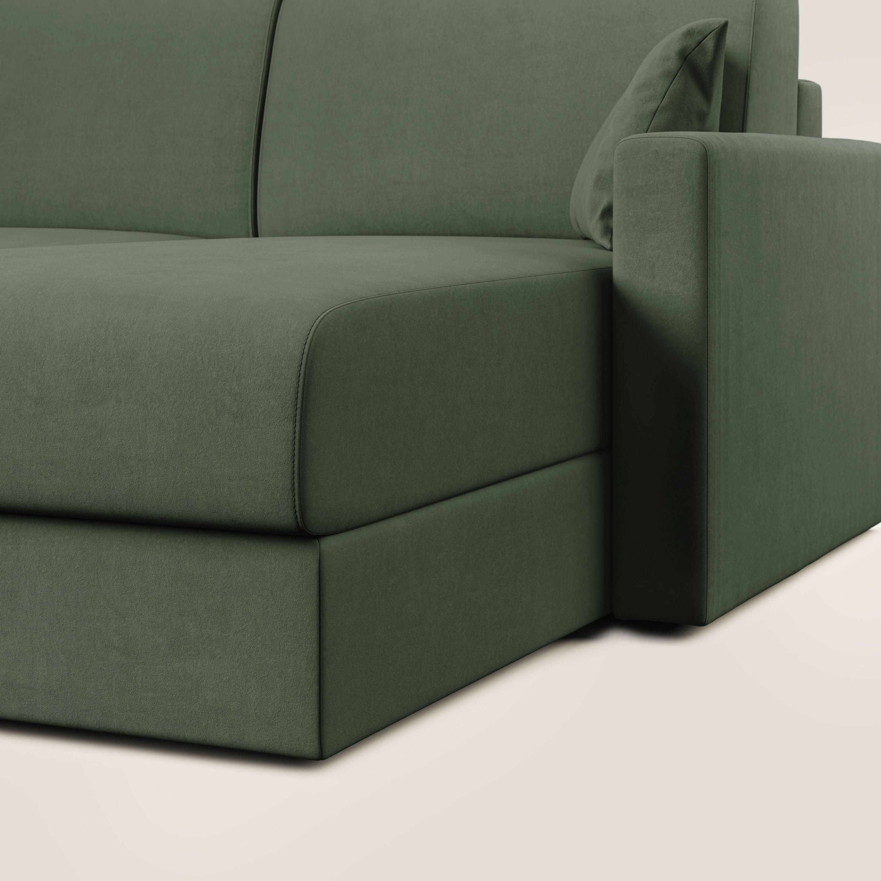 Chris canapé d'angle convertible en microfibre détachable T11 vert - Image 7