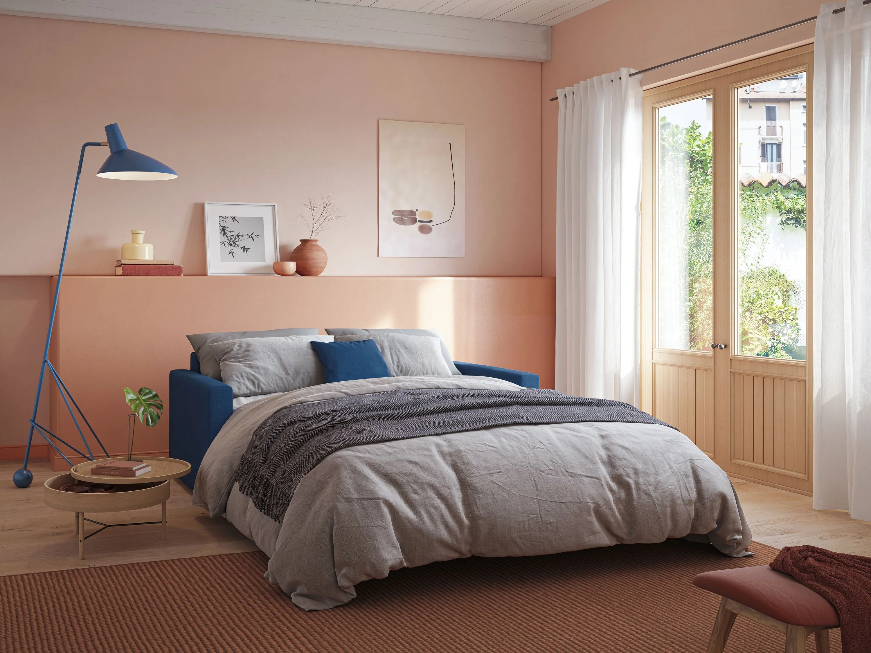 Chris canapé convertible en microfibre détachable T11 Taupe  - Image 11