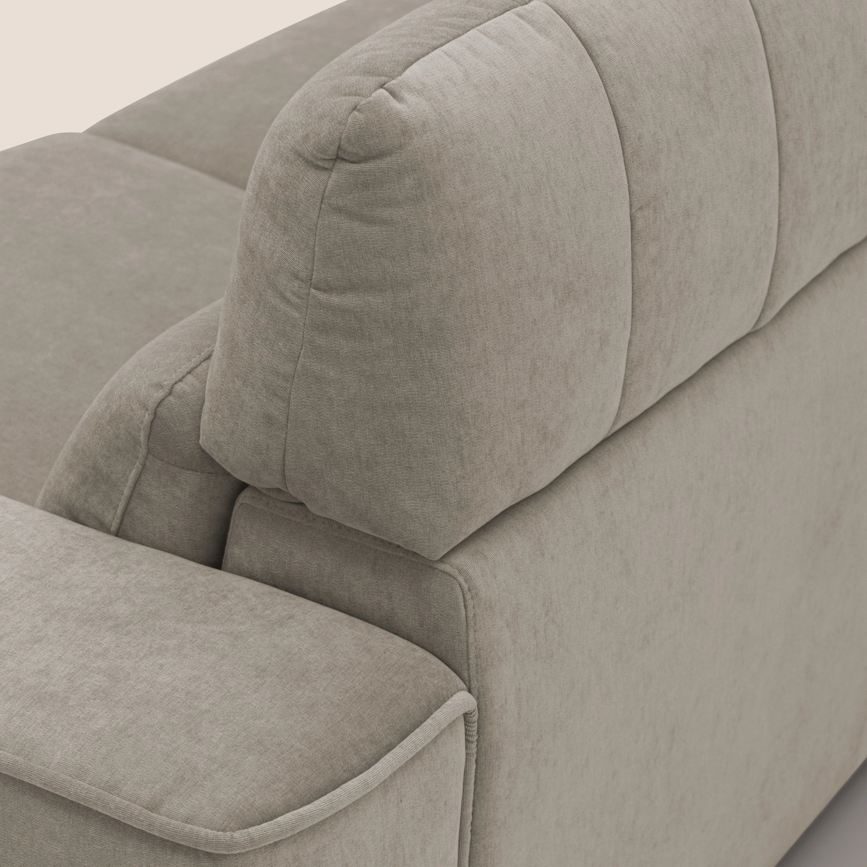 Clark Canapé d'angle avec option relax électrique en tissu imperméable et détachable T17 beige - Image 8