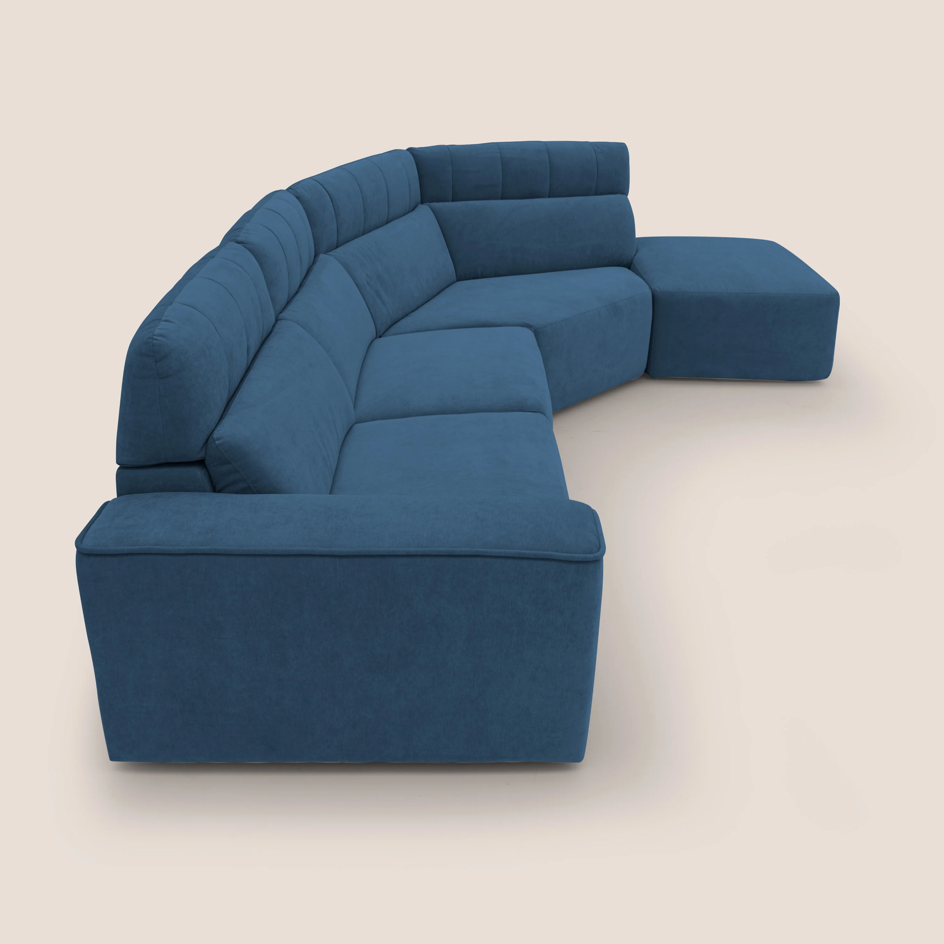 Clark Canapé d'angle avec option relax électrique en tissu imperméable et détachable T17 bleu - Image 10