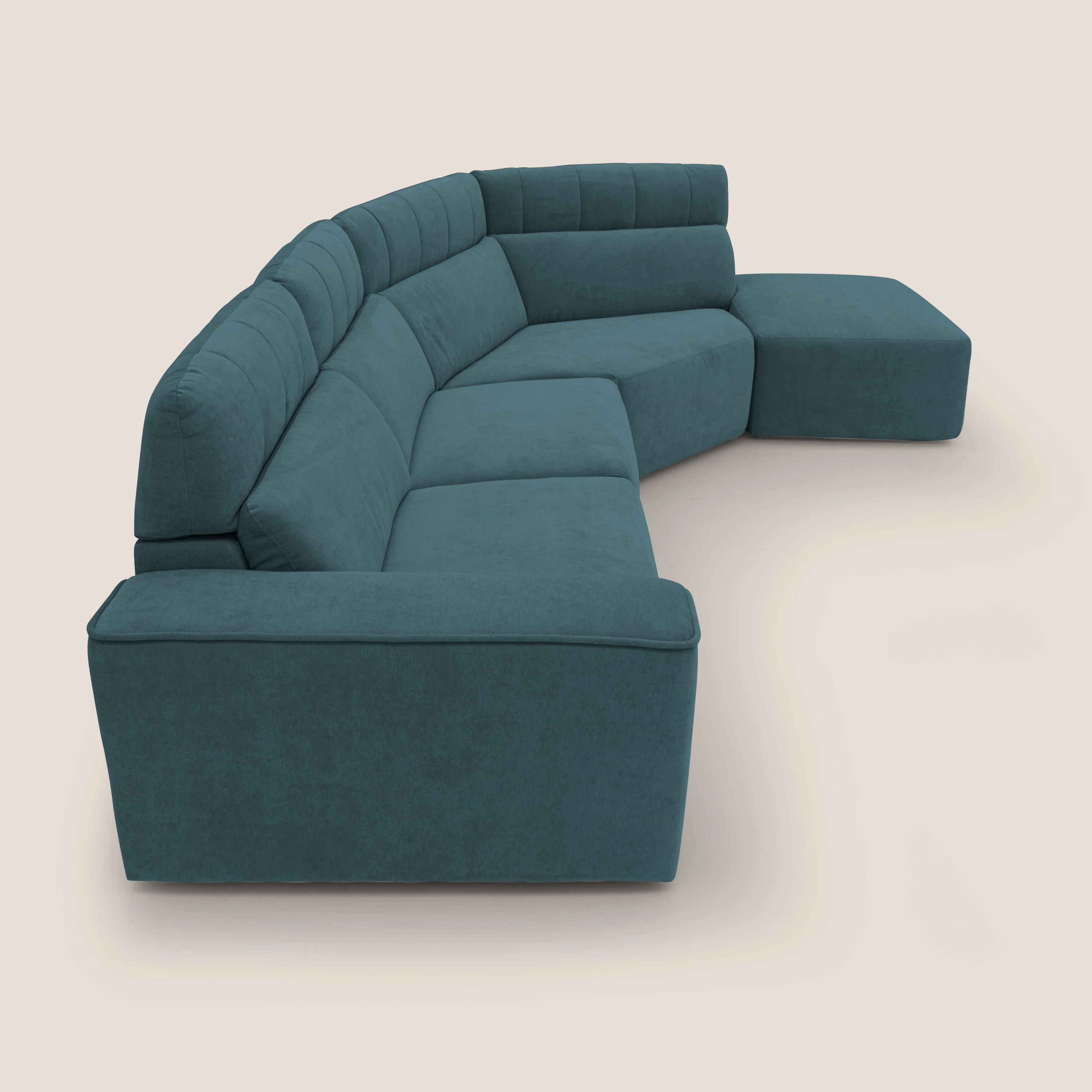 Clark Canapé d'angle avec option relax électrique en tissu imperméable et détachable T17 bleu canard - Image 10