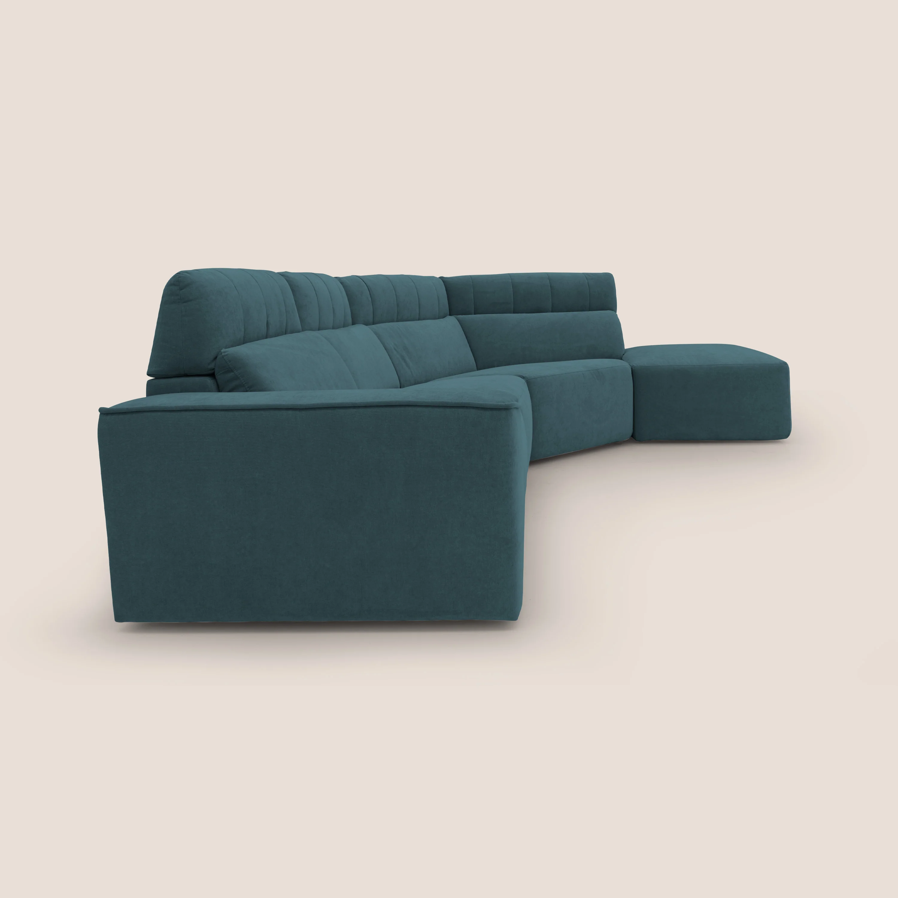 Clark Canapé d'angle avec option relax électrique en tissu imperméable et détachable T17 bleu canard - Image 13
