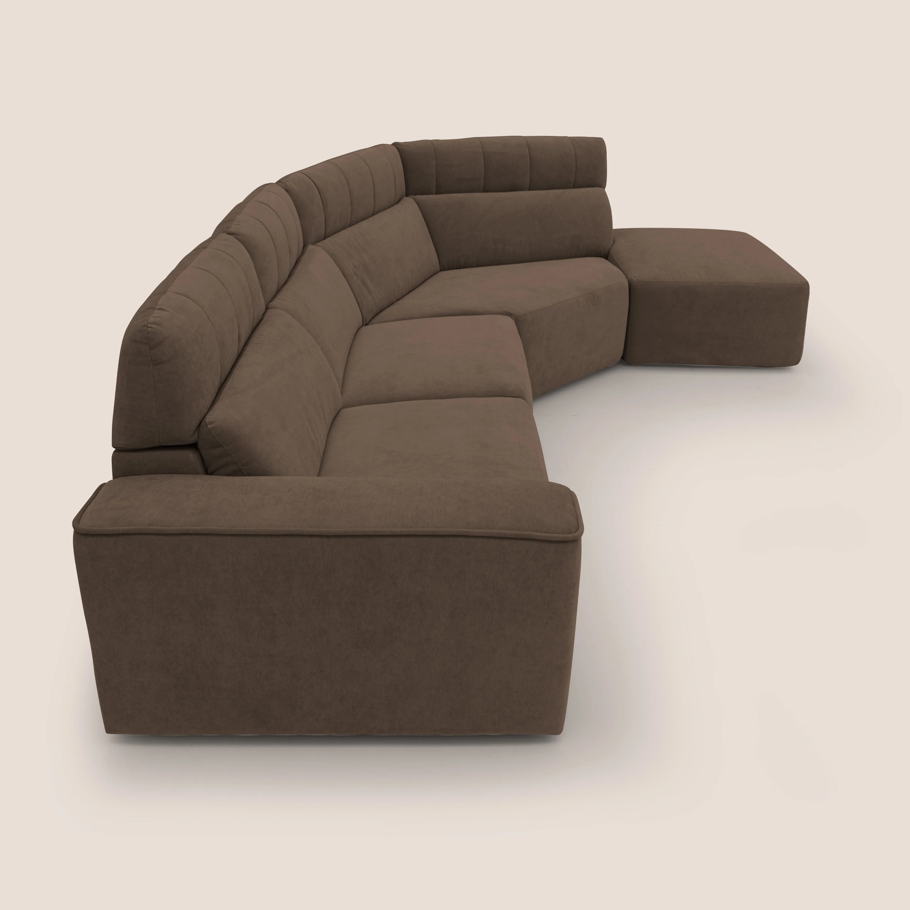 Clark Canapé d'angle avec option relax électrique en tissu imperméable et détachable T17 marron - Image 10