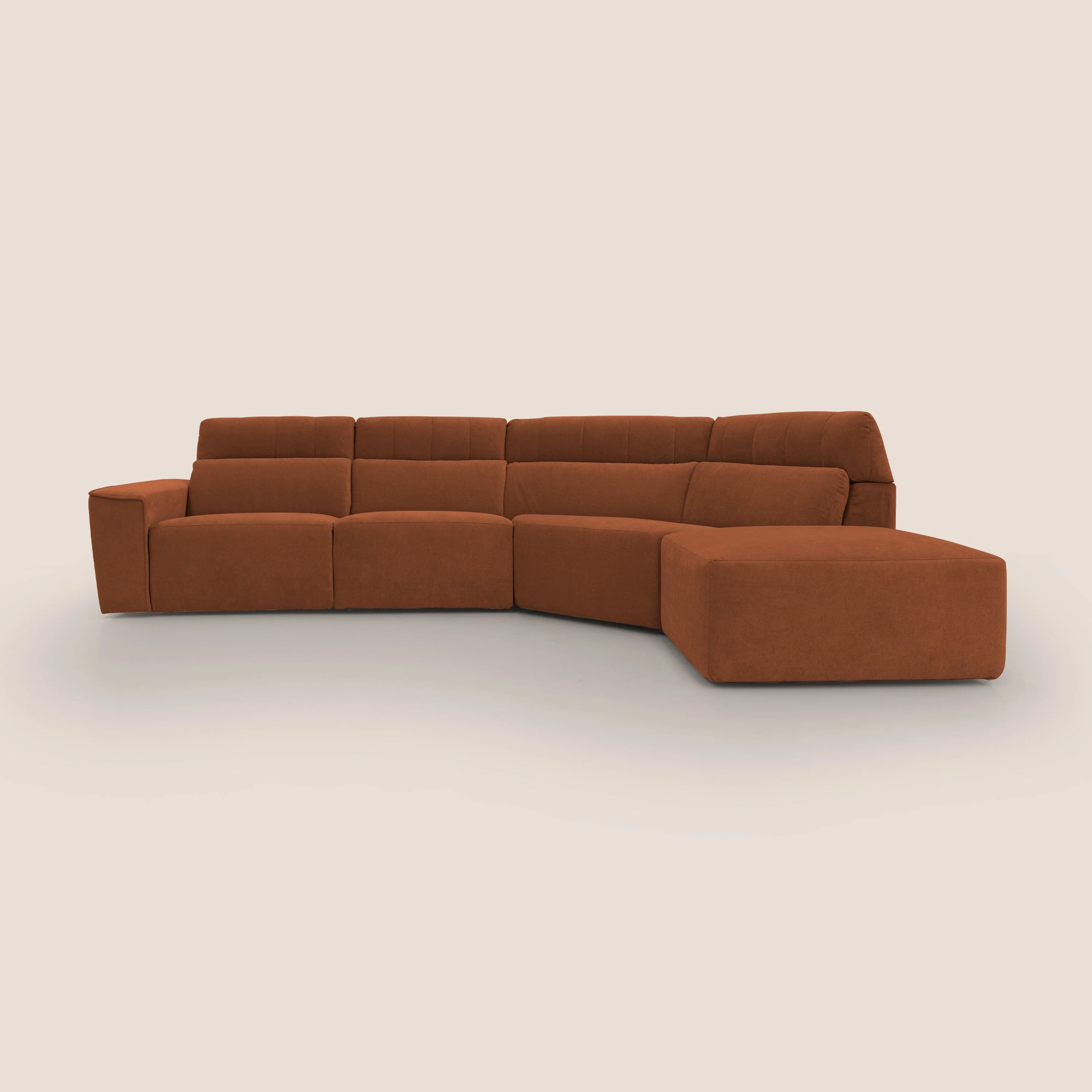 Clark Canapé d'angle avec option relax électrique en tissu imperméable et détachable T17 orange