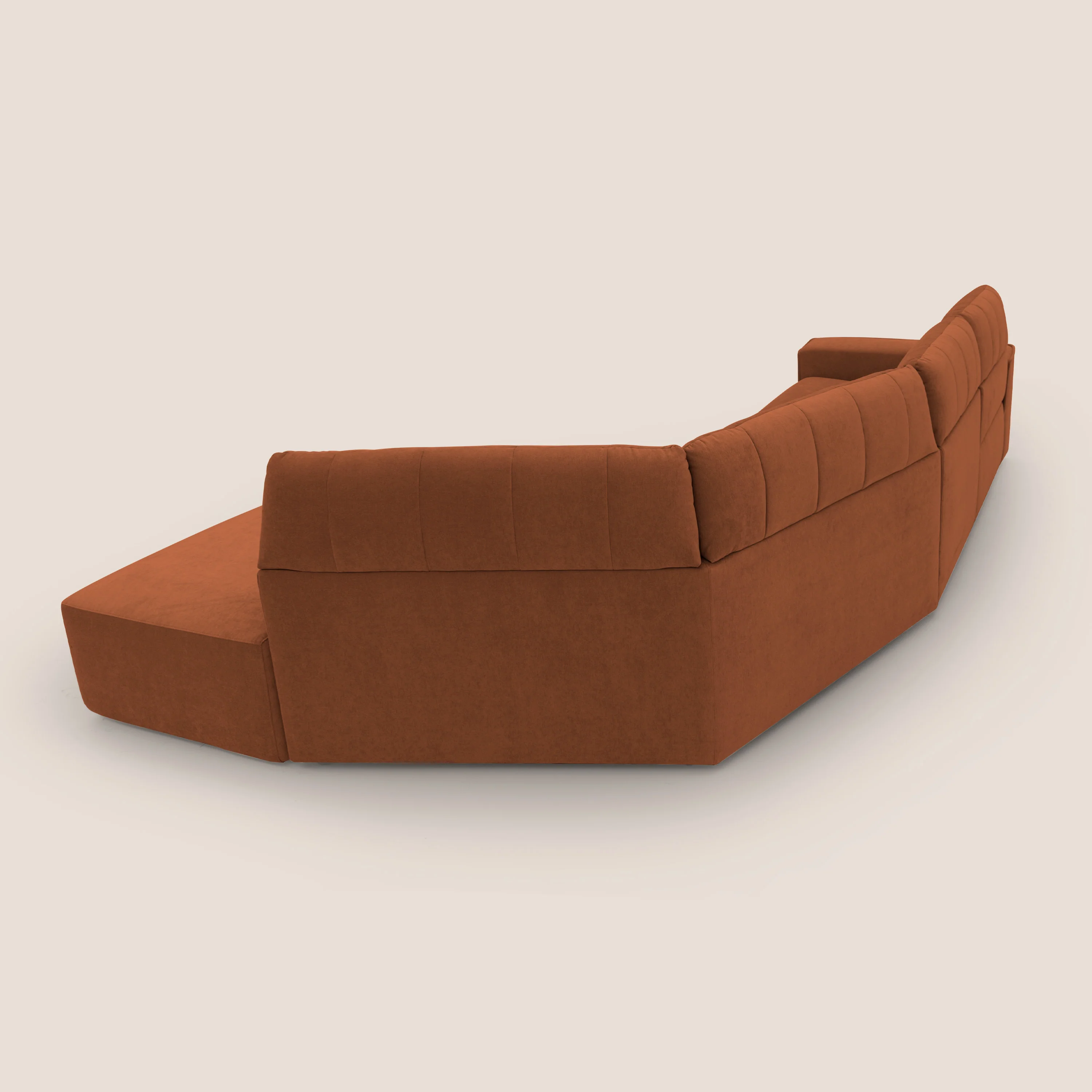 Clark Canapé d'angle avec option relax électrique en tissu imperméable et détachable T17 orange - Image 14