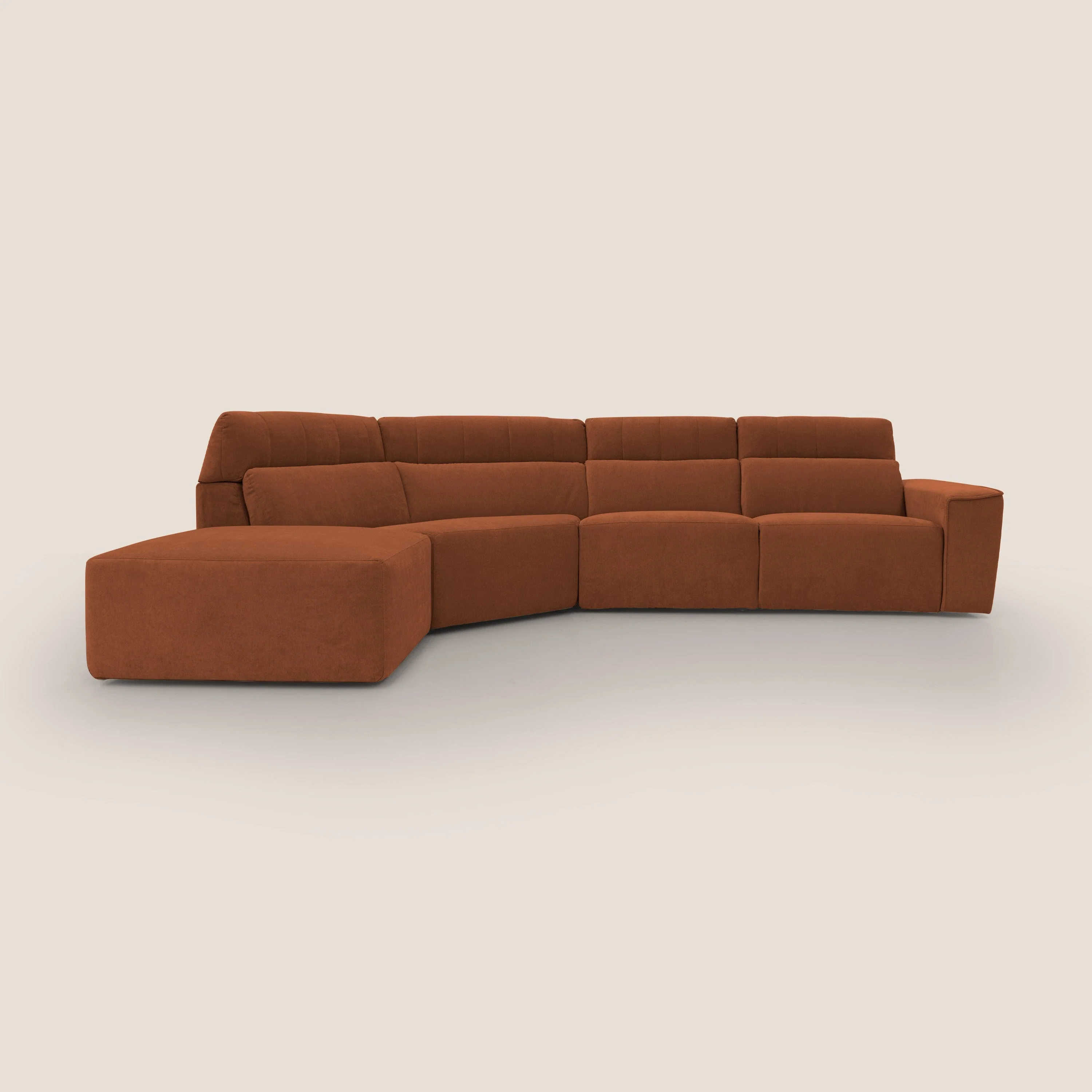 Clark Canapé d'angle avec option relax électrique en tissu imperméable et détachable T17 orange - Image 15