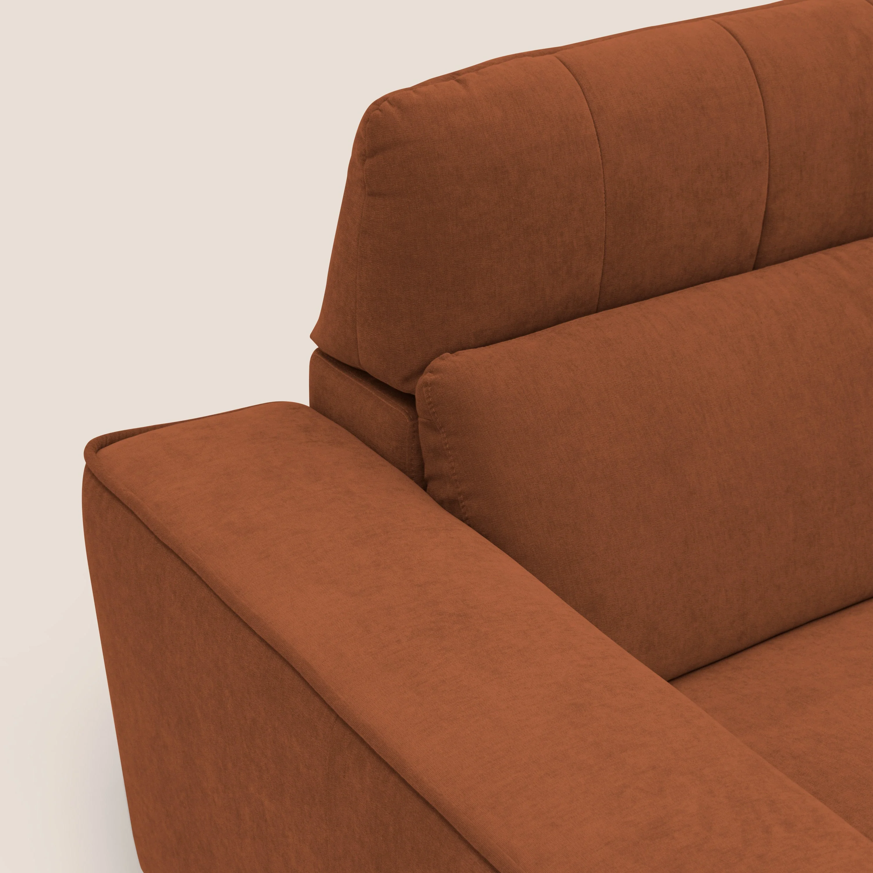 Clark Canapé d'angle avec option relax électrique en tissu imperméable et détachable T17 orange - Image 6