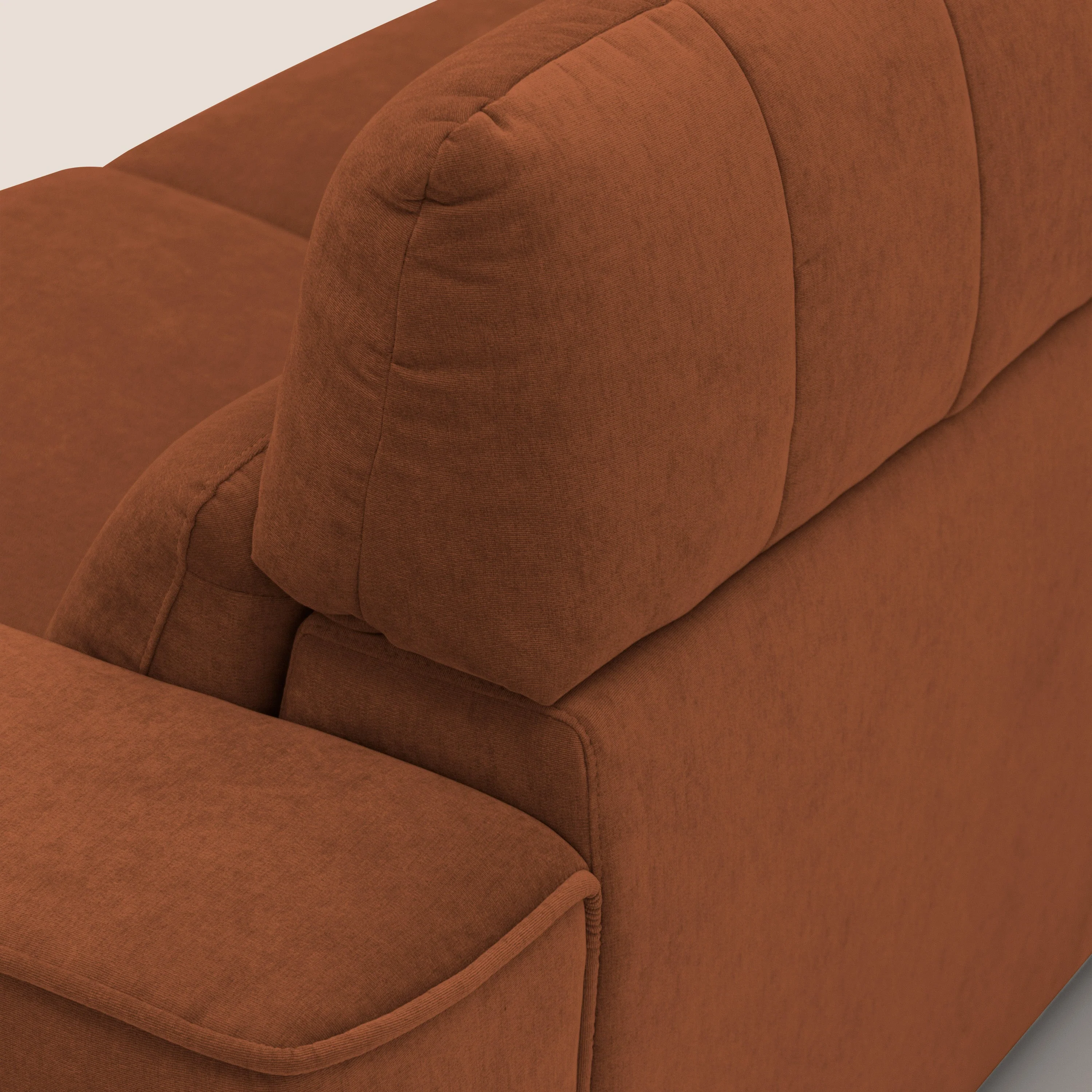 Clark Canapé d'angle avec option relax électrique en tissu imperméable et détachable T17 orange - Image 8