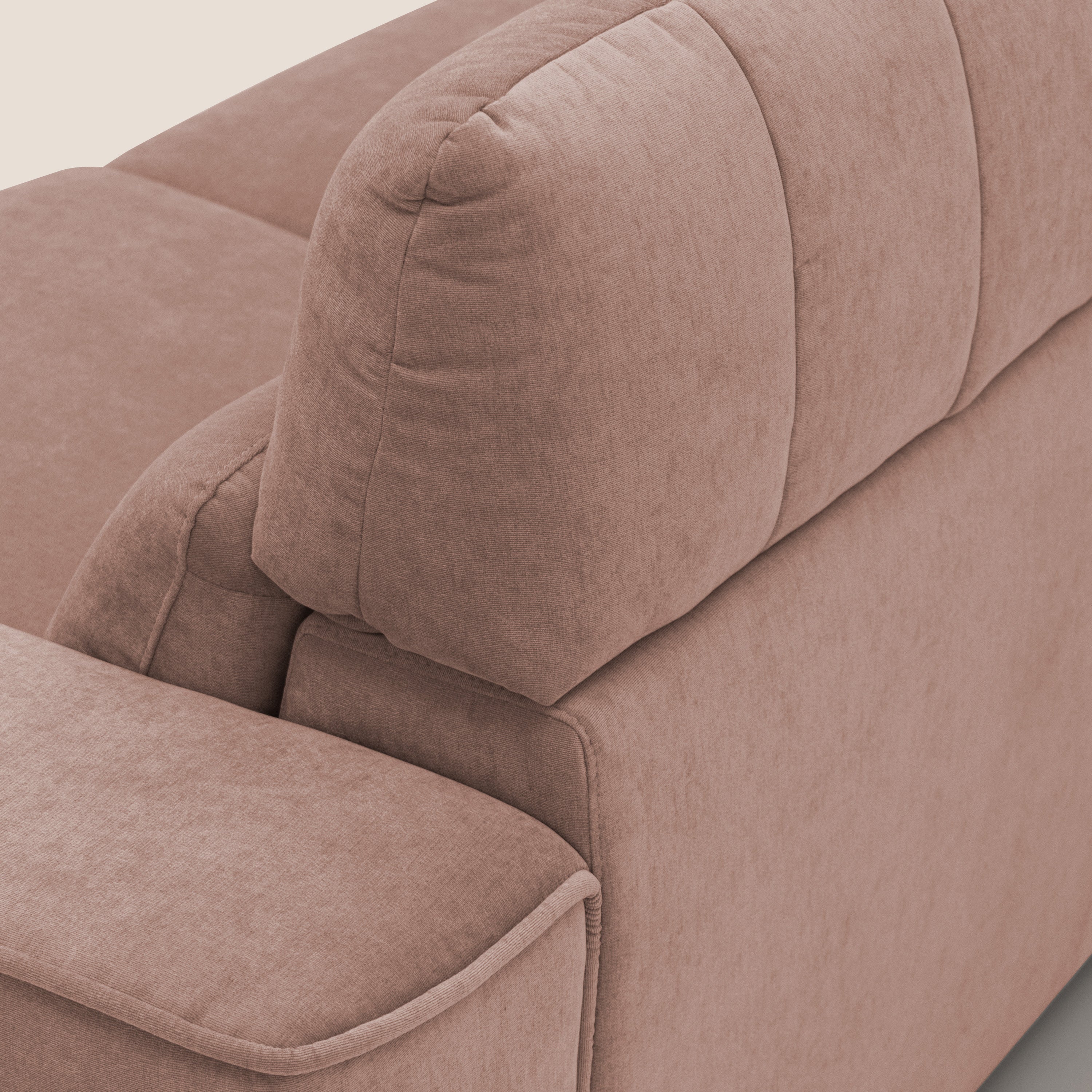 Clark Canapé d'angle avec option relax électrique en tissu imperméable et détachable T17 rose - Image 8