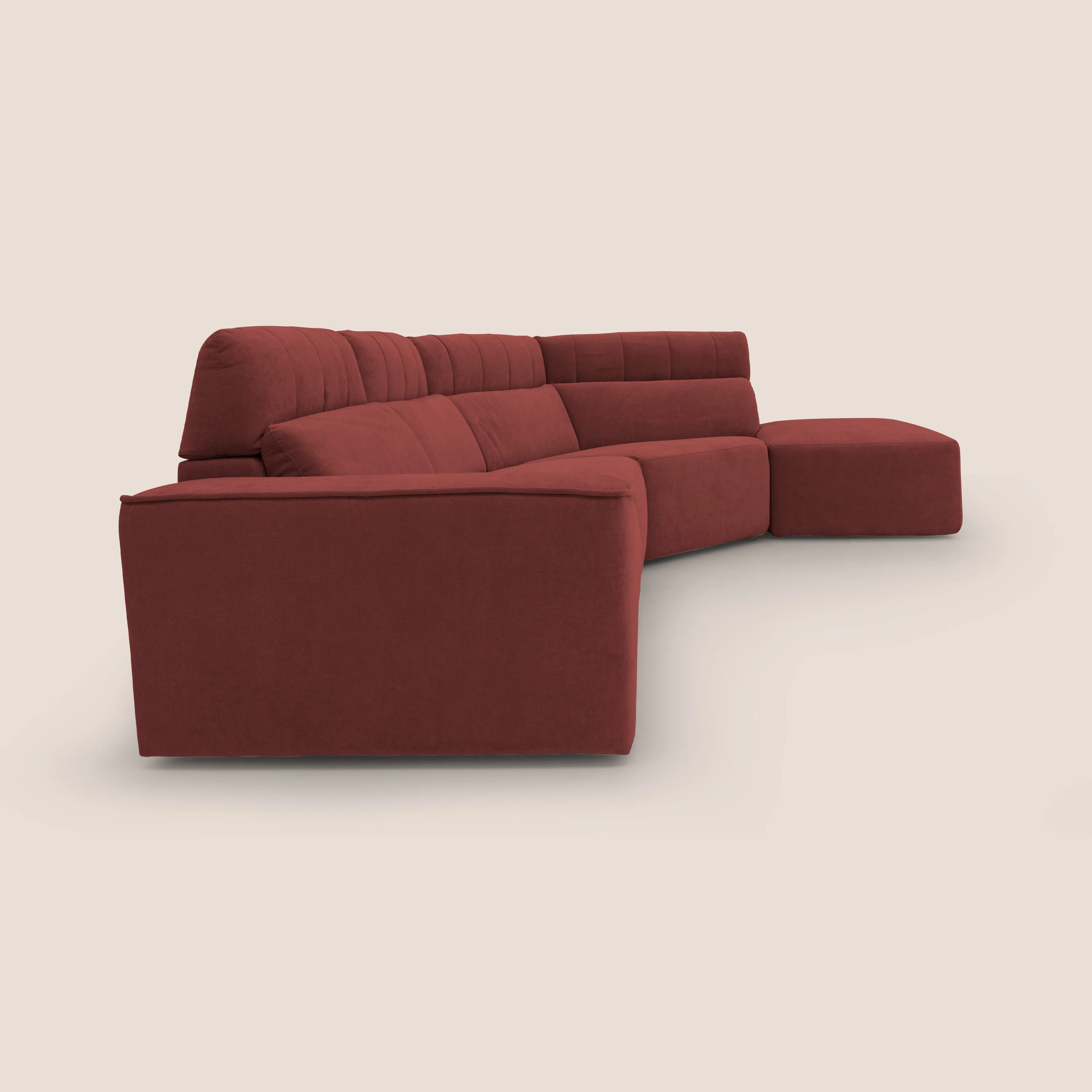 Clark Canapé d'angle avec option relax électrique en tissu imperméable et détachable T17 rouge - Image 13