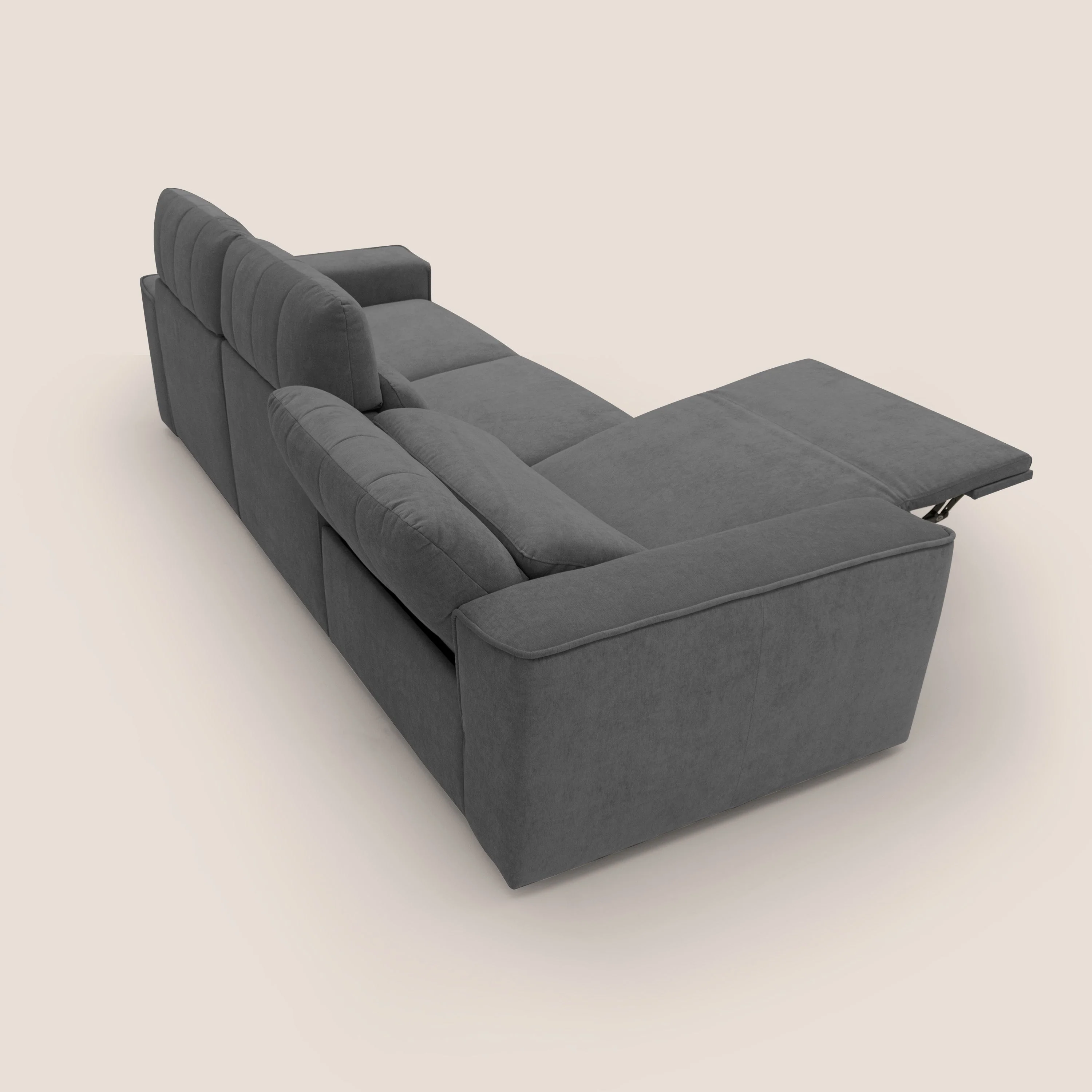 Clark Canapé modulable avec 3 assises et avec option relax électrique en tissu imperméable et détachable T17 anthracite - Image 10