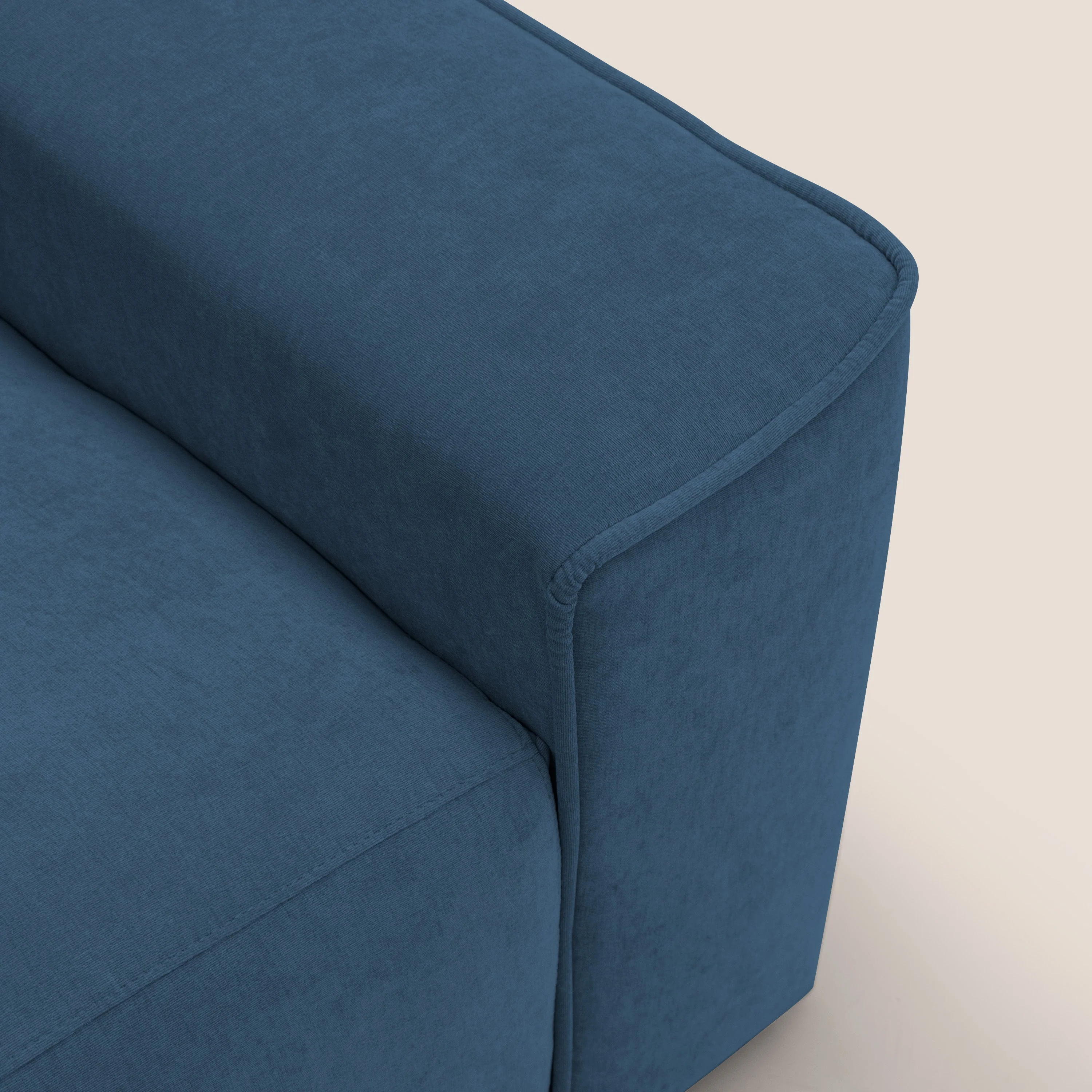 Clark Canapé modulable avec 3 assises et avec option relax électrique en tissu imperméable et détachable T17 bleu - Image 11