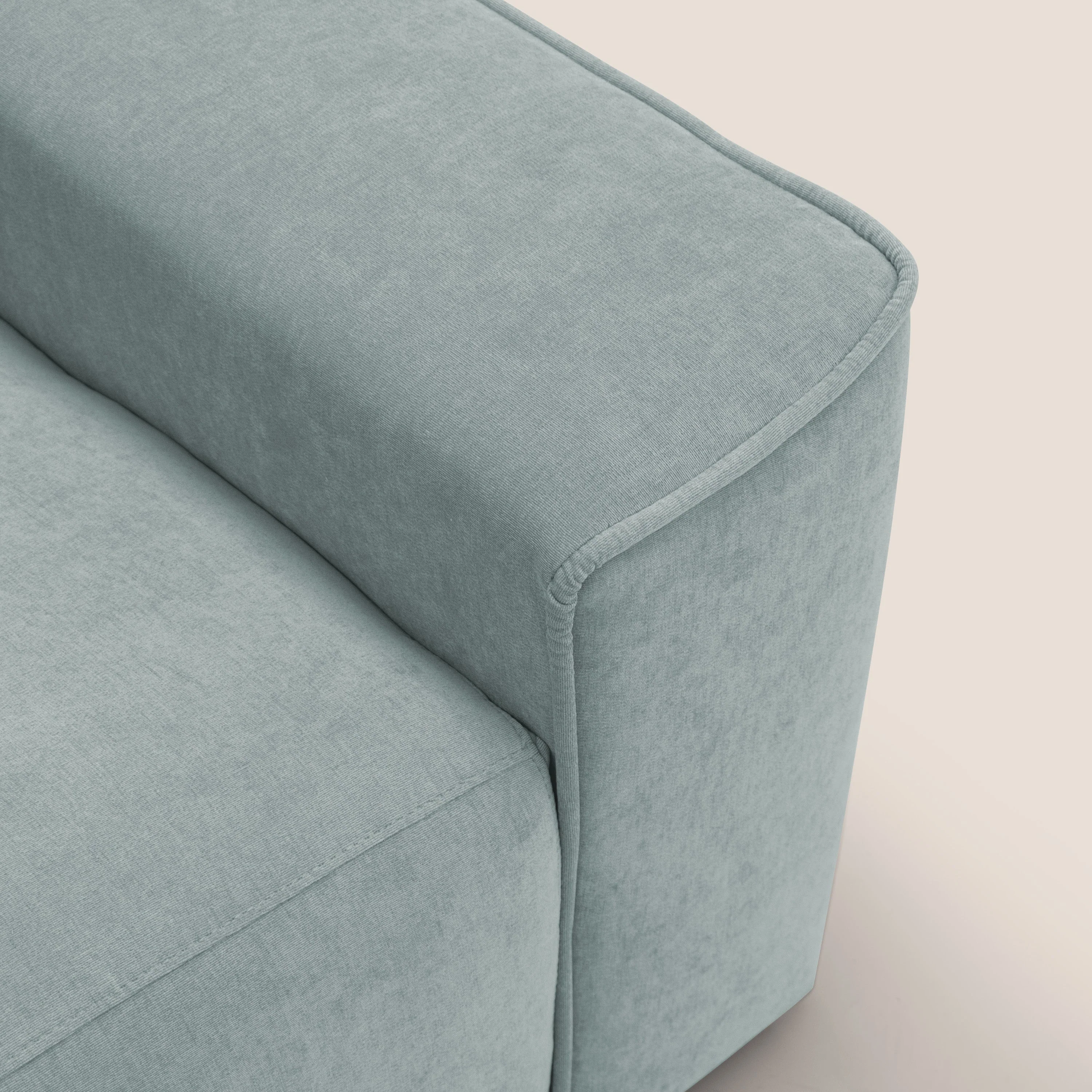Clark Canapé modulable avec 3 assises et avec option relax électrique en tissu imperméable et détachable T17 vert d'eau - Image 11